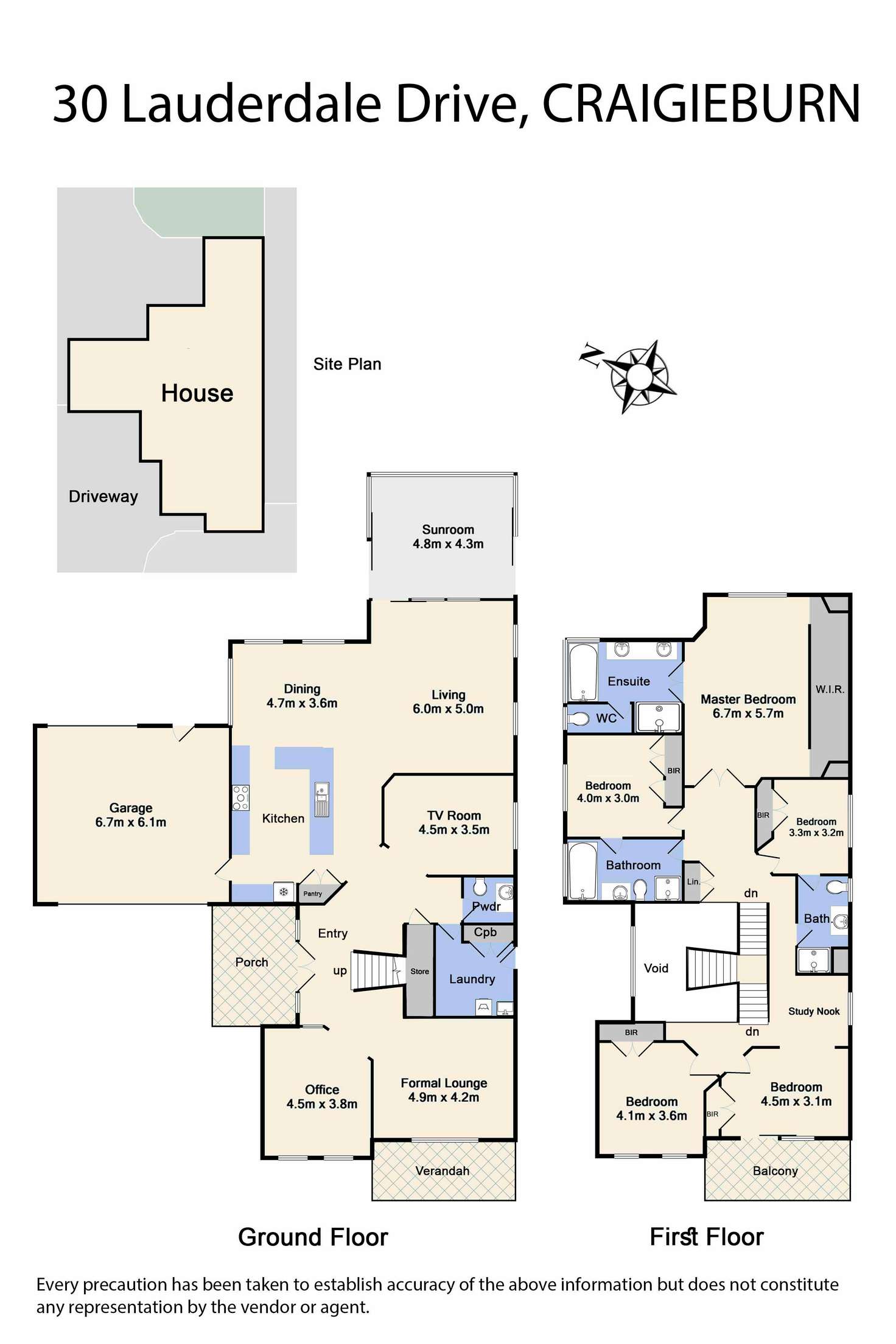 Floorplan of Homely house listing, 30 Lauderdale Drive, Craigieburn VIC 3064