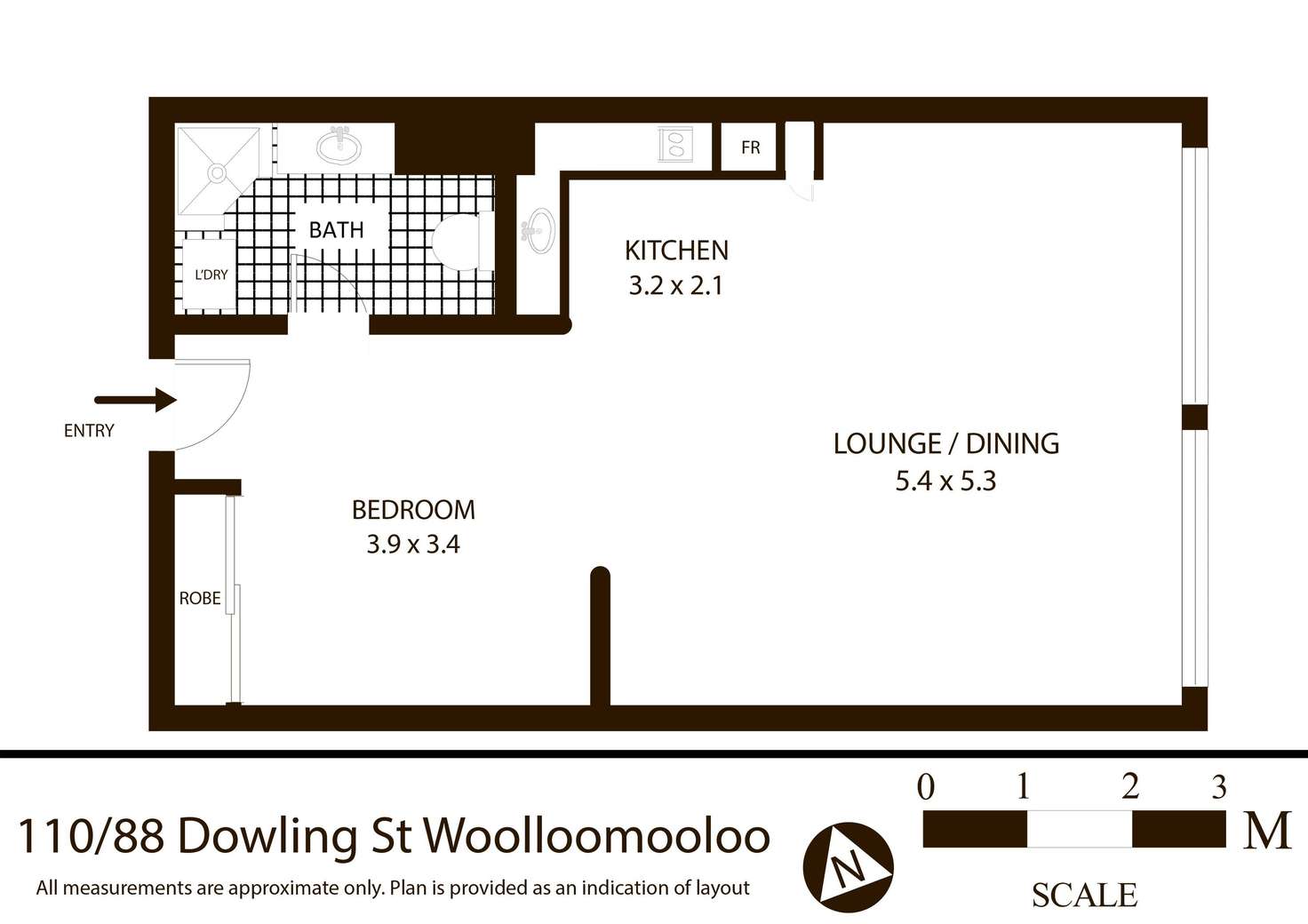 Floorplan of Homely apartment listing, 110/88 Dowling Street, Woolloomooloo NSW 2011