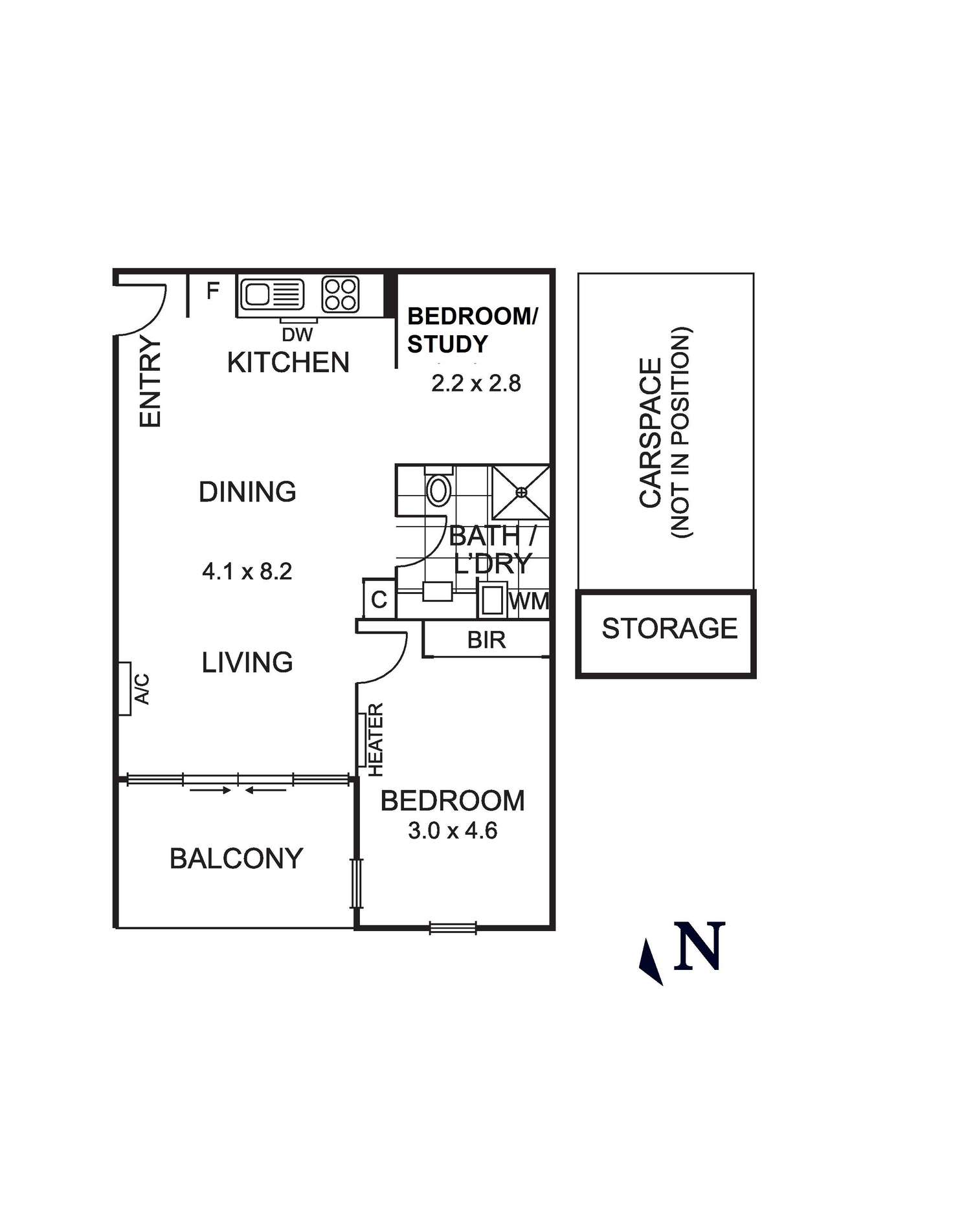 Floorplan of Homely apartment listing, 407/63-73 Lygon Street, Brunswick East VIC 3057