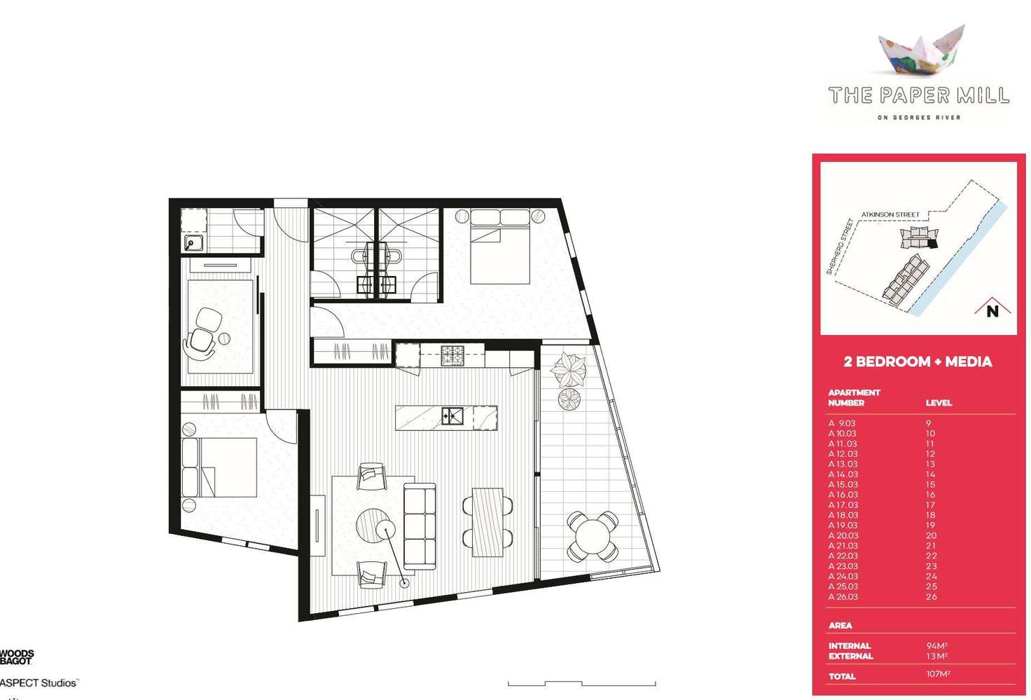 Floorplan of Homely apartment listing, A1703/6A Atkinson Street, Liverpool NSW 2170
