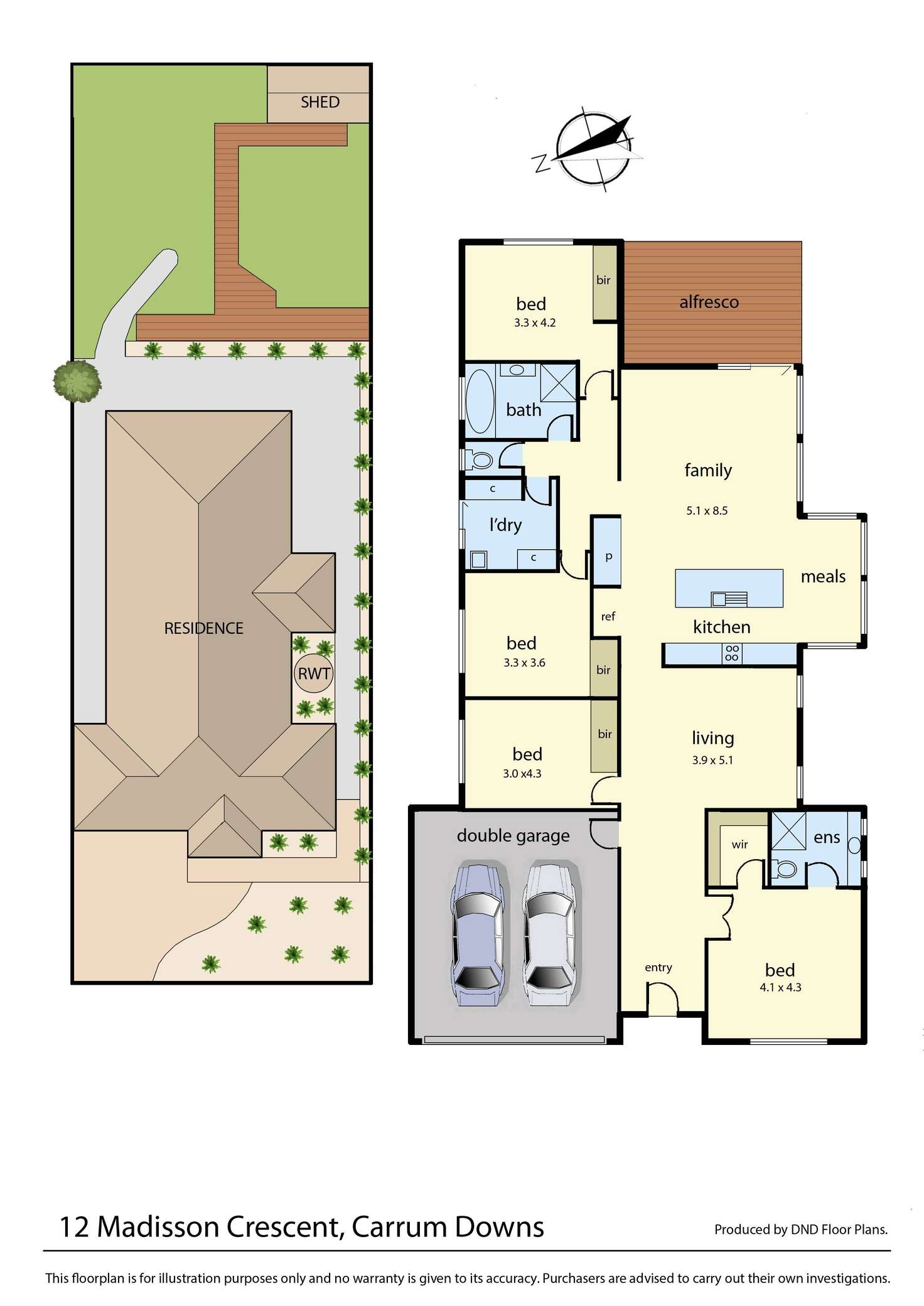 Floorplan of Homely house listing, 12 Madisson Crescent, Carrum Downs VIC 3201