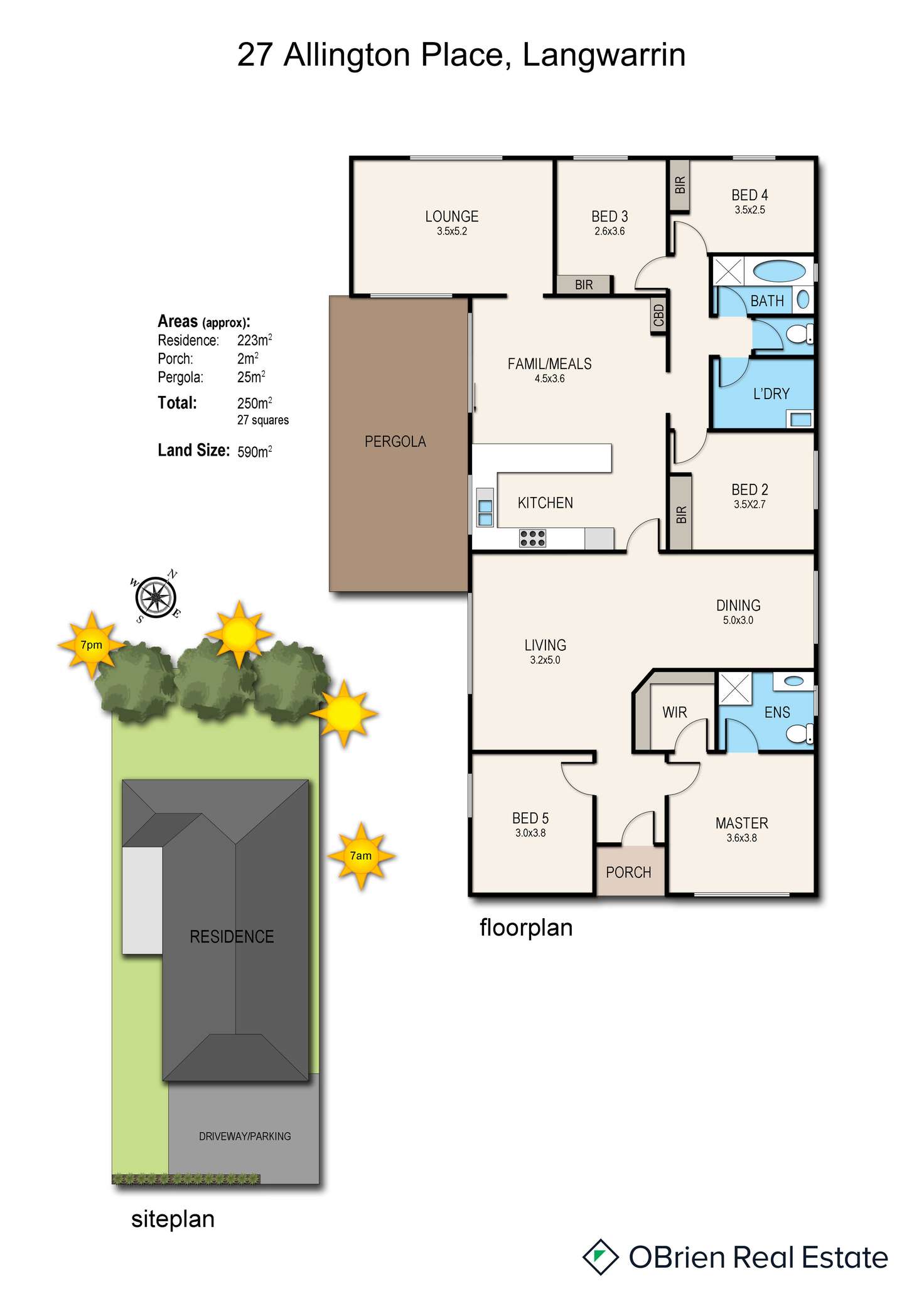 Floorplan of Homely house listing, 27 Allington Place, Langwarrin VIC 3910
