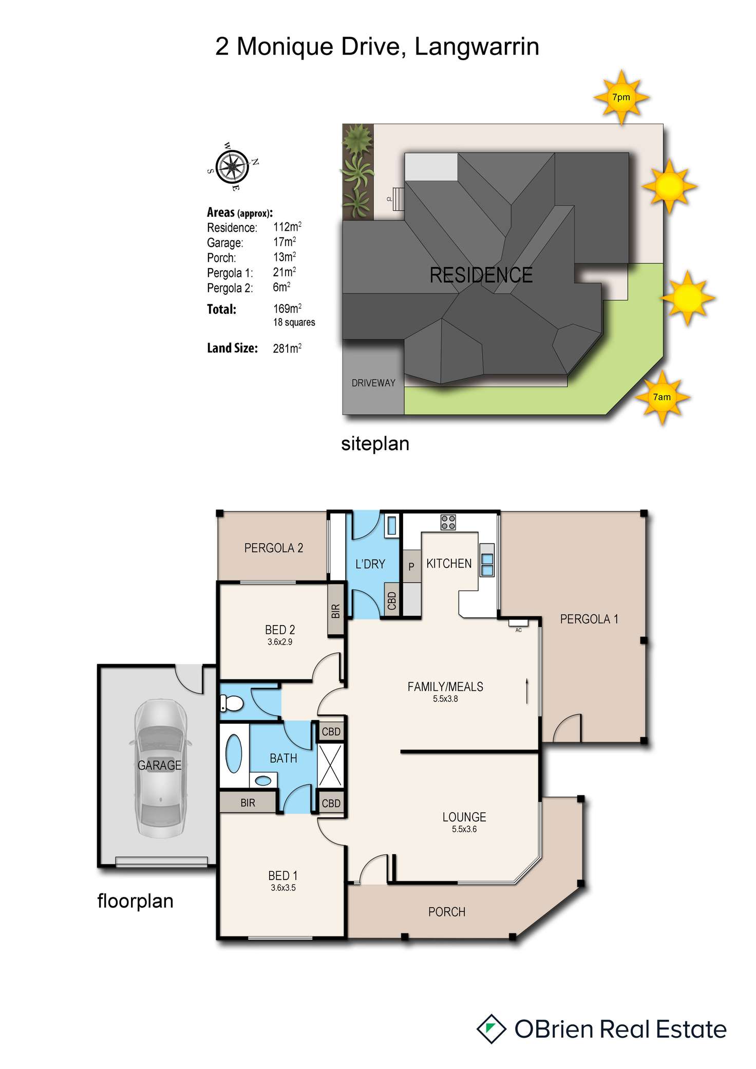 Floorplan of Homely house listing, 2 Monique Drive, Langwarrin VIC 3910