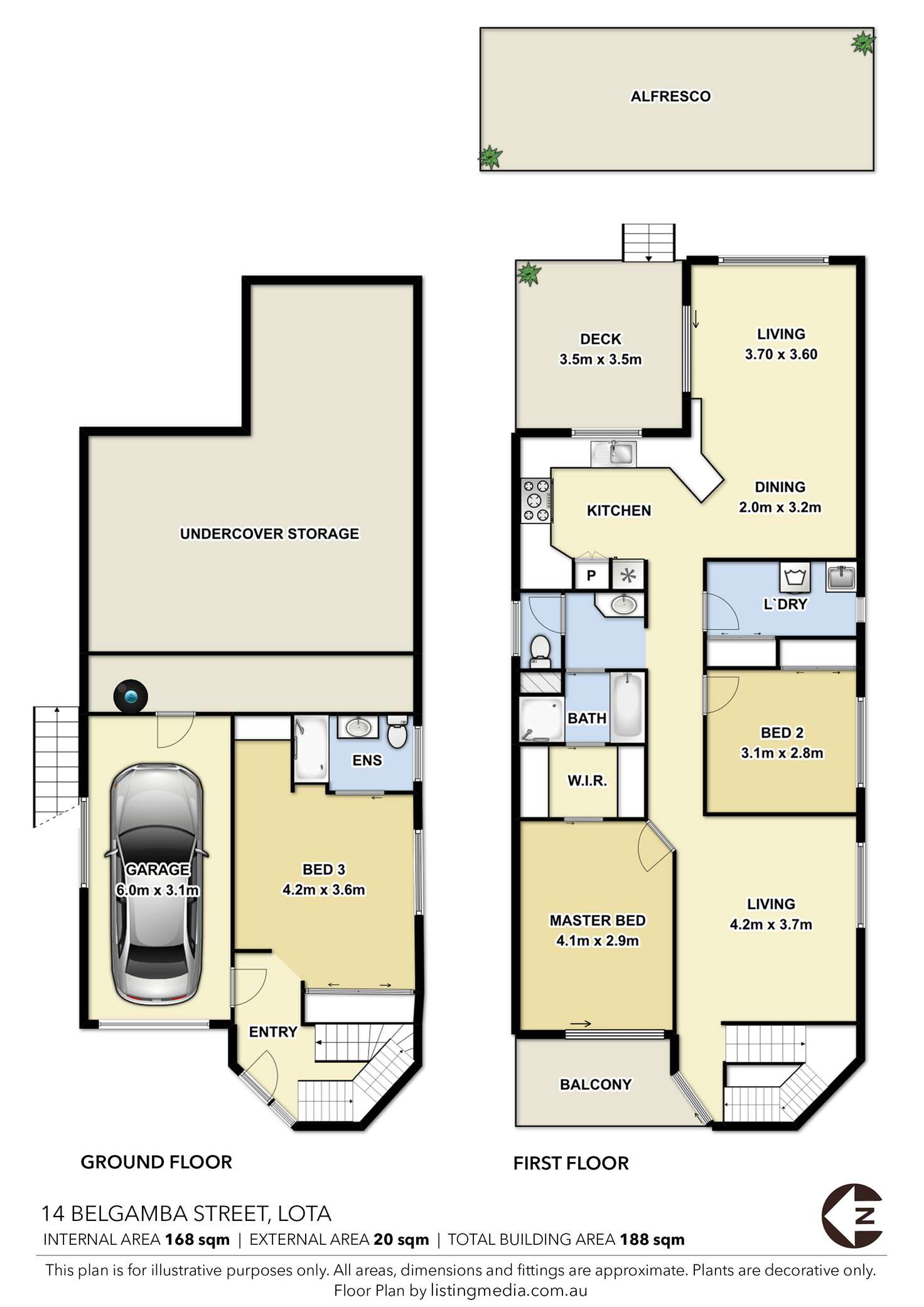 Floorplan of Homely house listing, 14 Belgamba Street, Lota QLD 4179