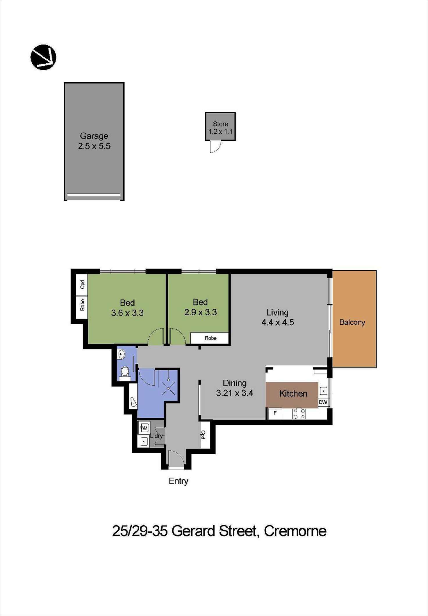 Floorplan of Homely apartment listing, 25/29-35 Gerard Street, Cremorne NSW 2090