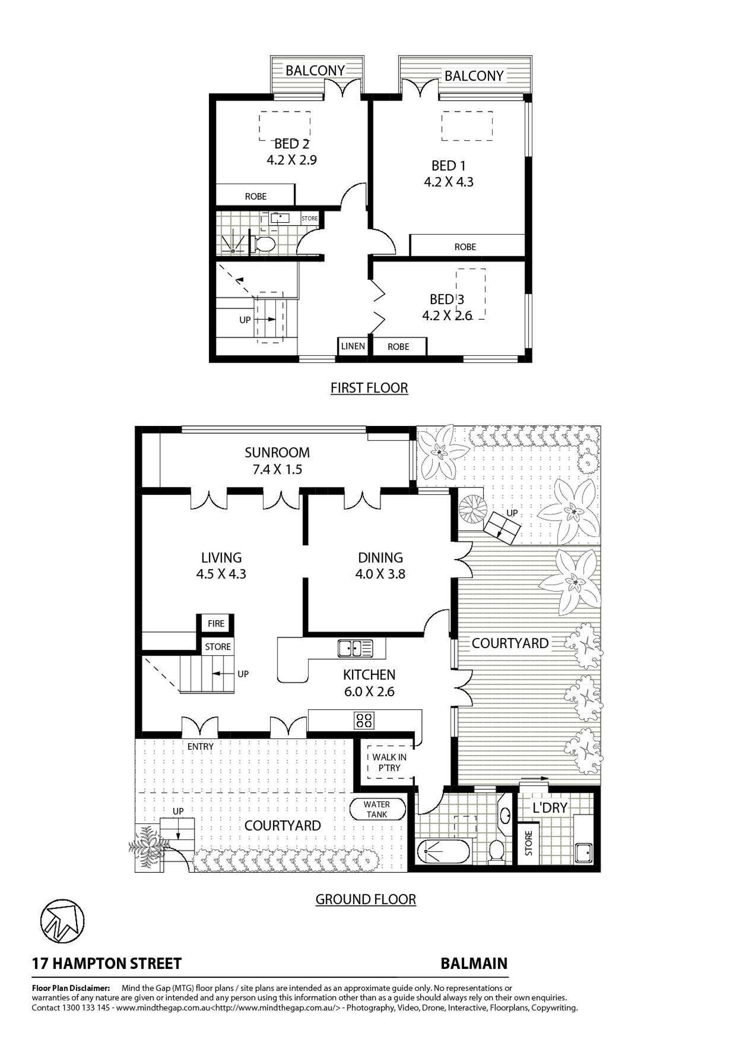 Floorplan of Homely house listing, 17 Hampton Street, Balmain NSW 2041