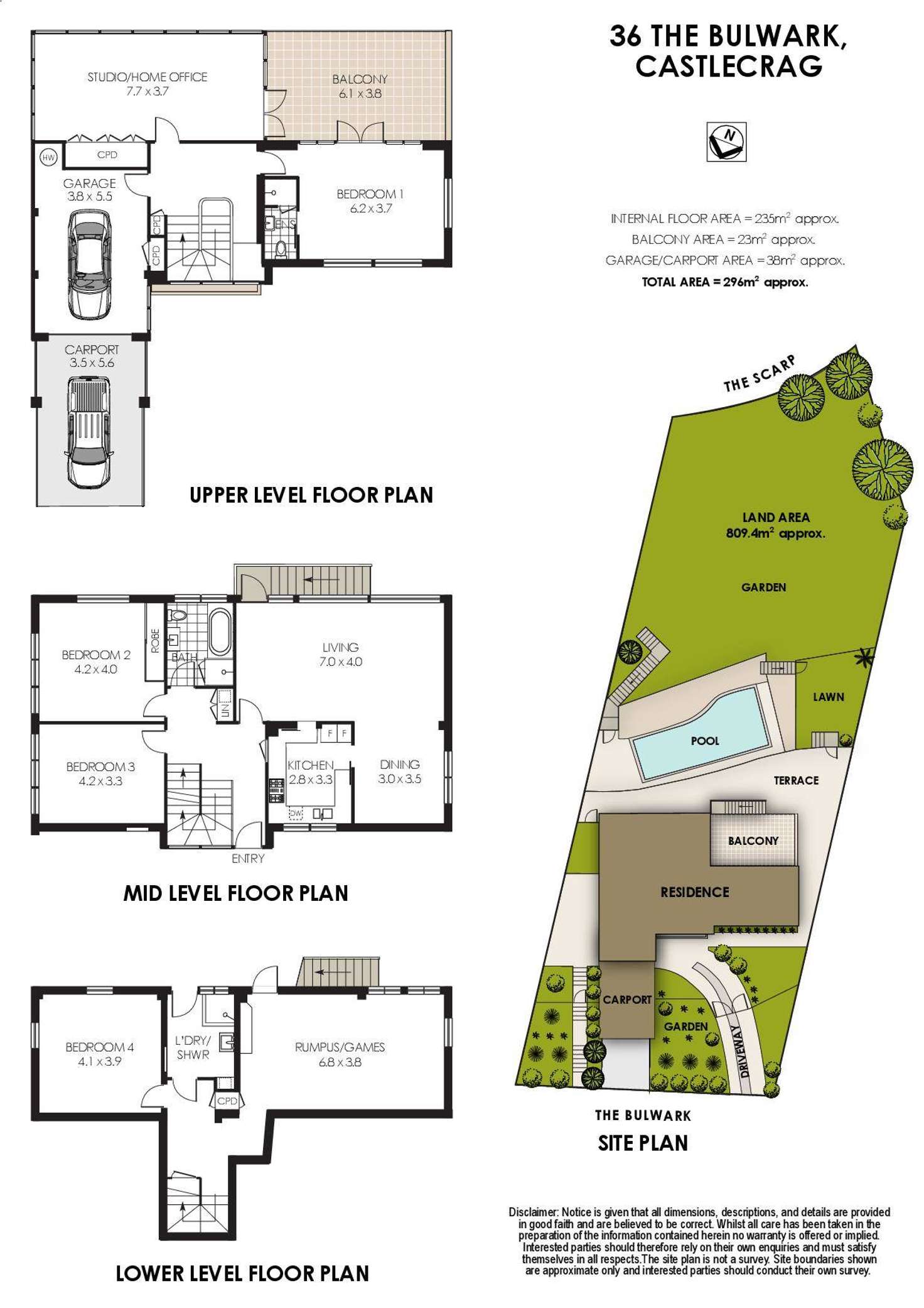 Floorplan of Homely house listing, 36 The Bulwark, Castlecrag NSW 2068