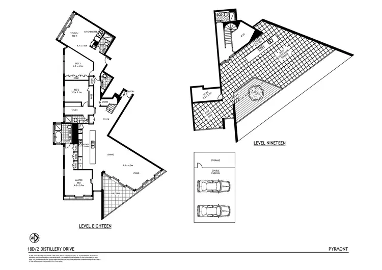 Floorplan of Homely apartment listing, 18D/2 Distillery Drive, Pyrmont NSW 2009