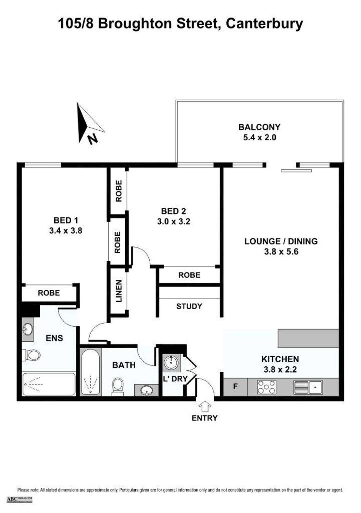 Floorplan of Homely apartment listing, 105/8 Broughton Street, Canterbury NSW 2193