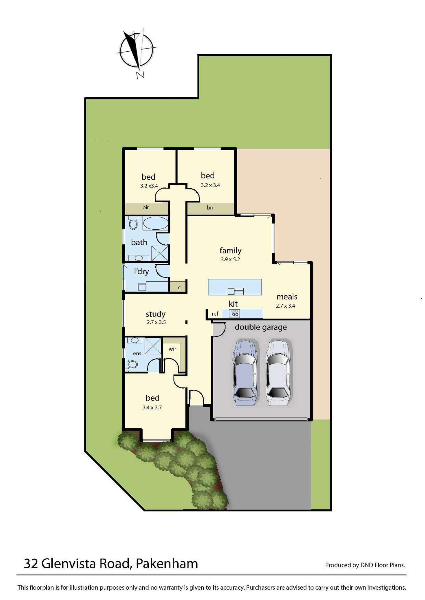 Floorplan of Homely house listing, 32 Glenvista Road, Pakenham VIC 3810