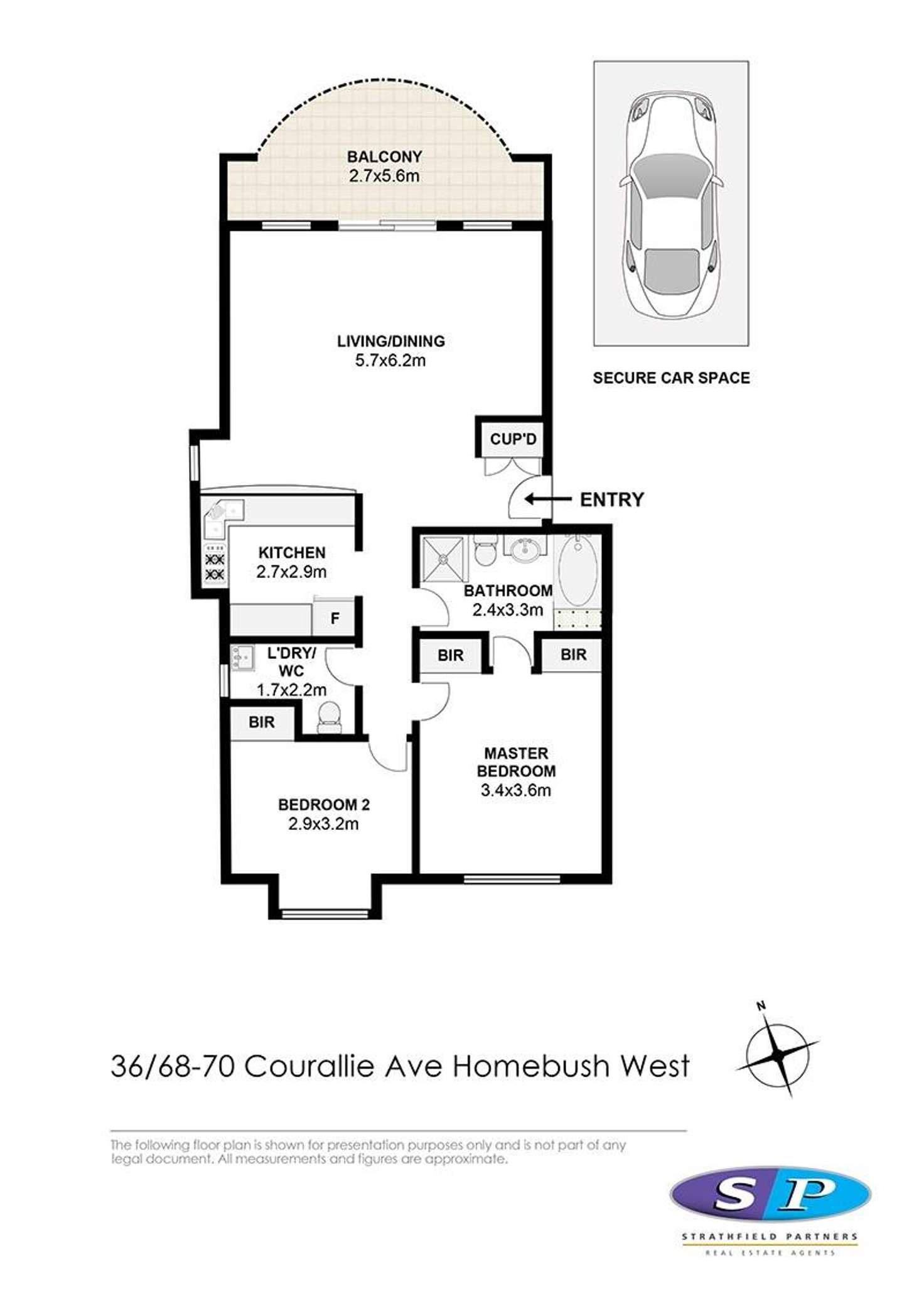 Floorplan of Homely apartment listing, 36/68 Courallie Avenue, Homebush West NSW 2140
