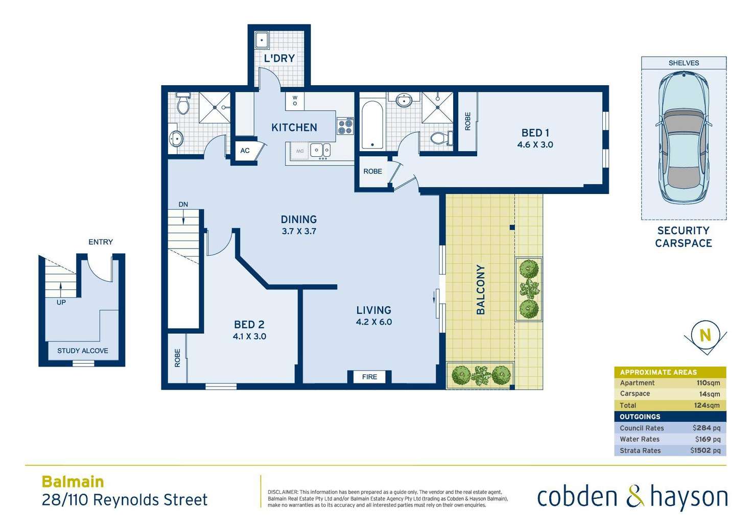Floorplan of Homely apartment listing, 28/110 Reynolds Street, Balmain NSW 2041