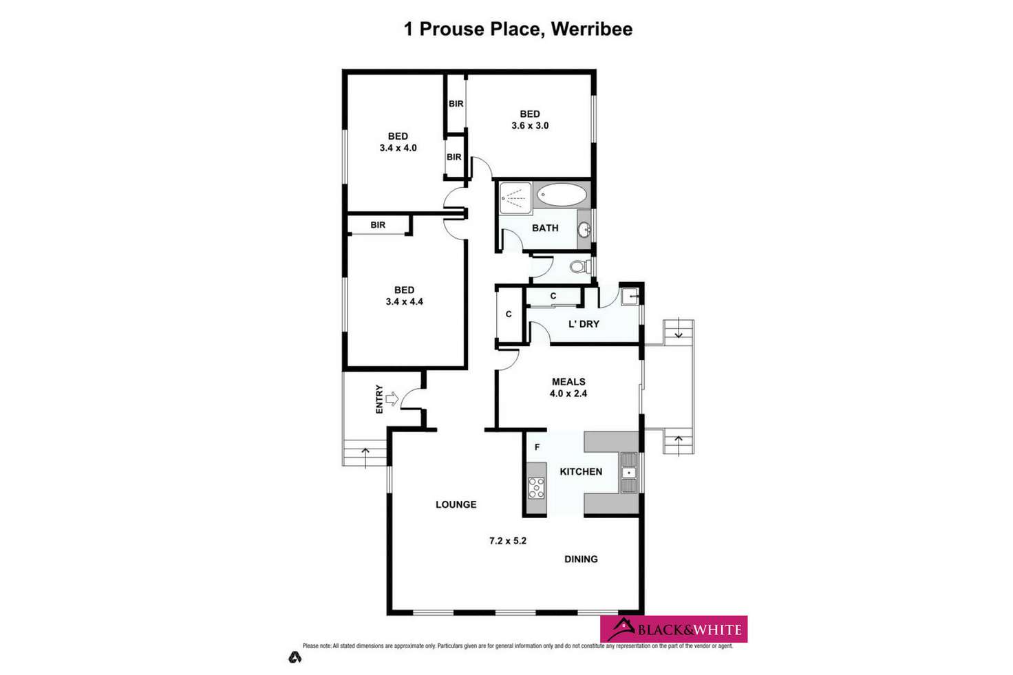 Floorplan of Homely house listing, 1 Prouse Place, Werribee VIC 3030