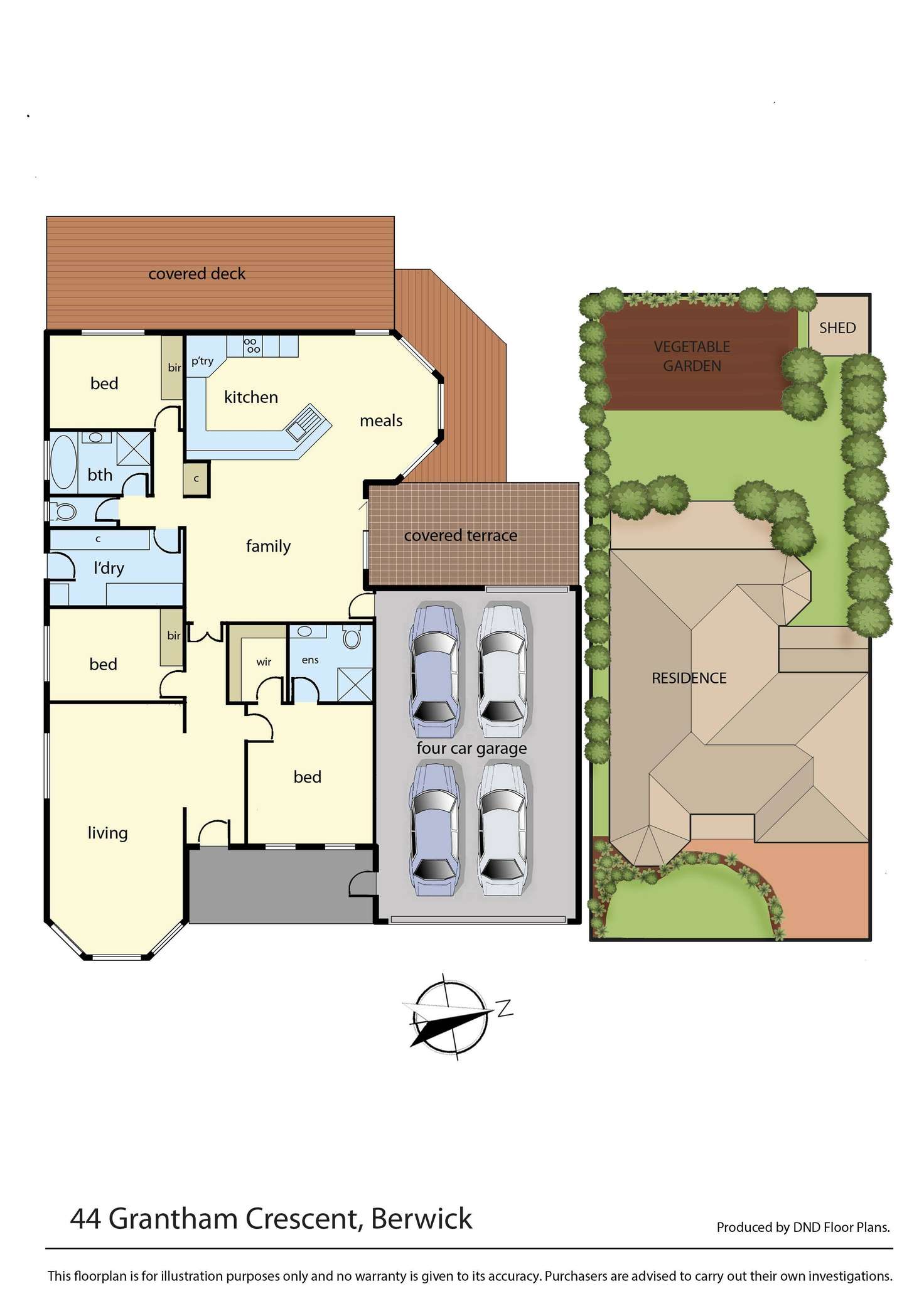 Floorplan of Homely house listing, 44 Grantham Crescent, Berwick VIC 3806