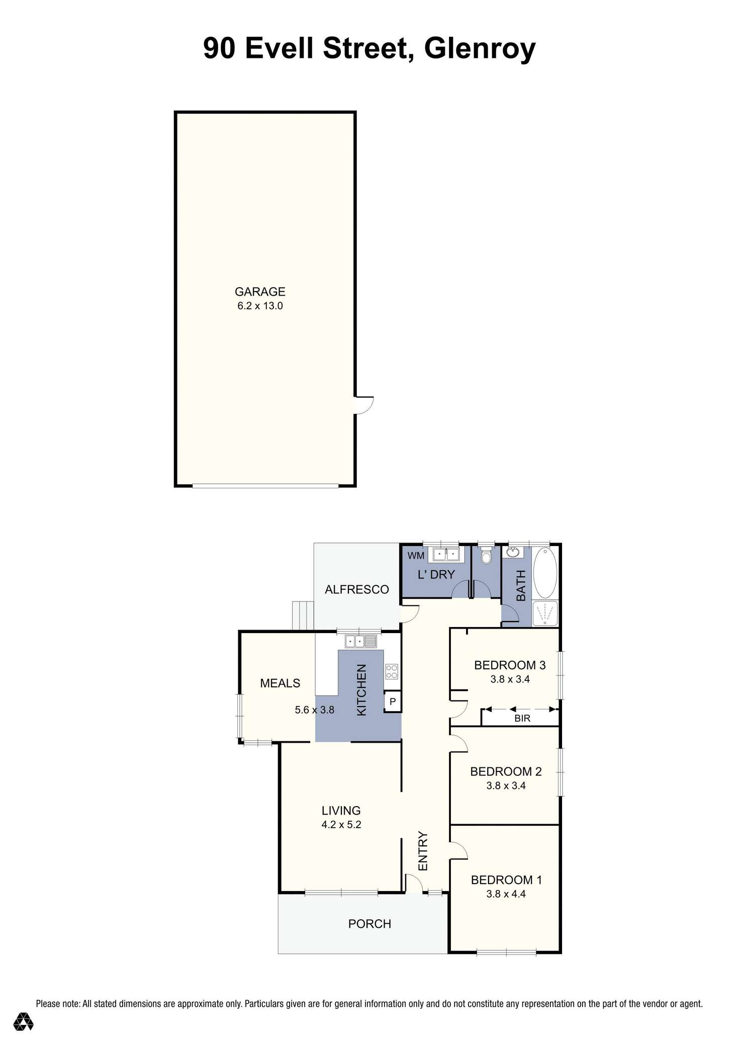Floorplan of Homely house listing, 90 Evell Street, Glenroy VIC 3046