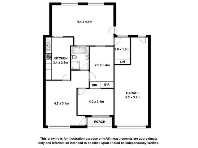 Floorplan of Homely unit listing, 2/16 Tenth Street, Millicent SA 5280