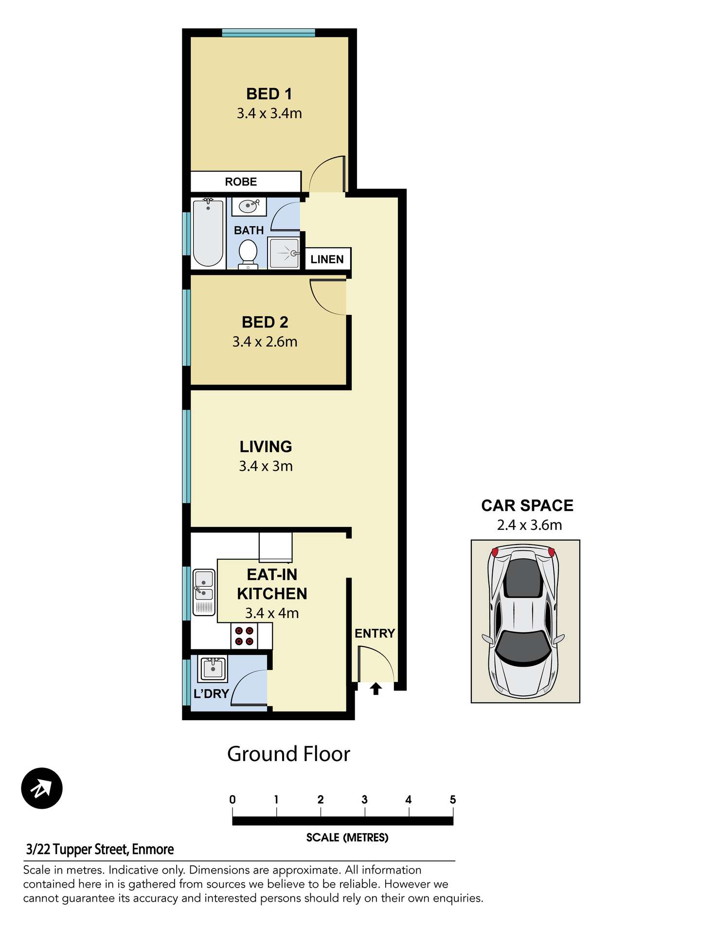 Floorplan of Homely unit listing, 3/22 Tupper Street, Enmore NSW 2042