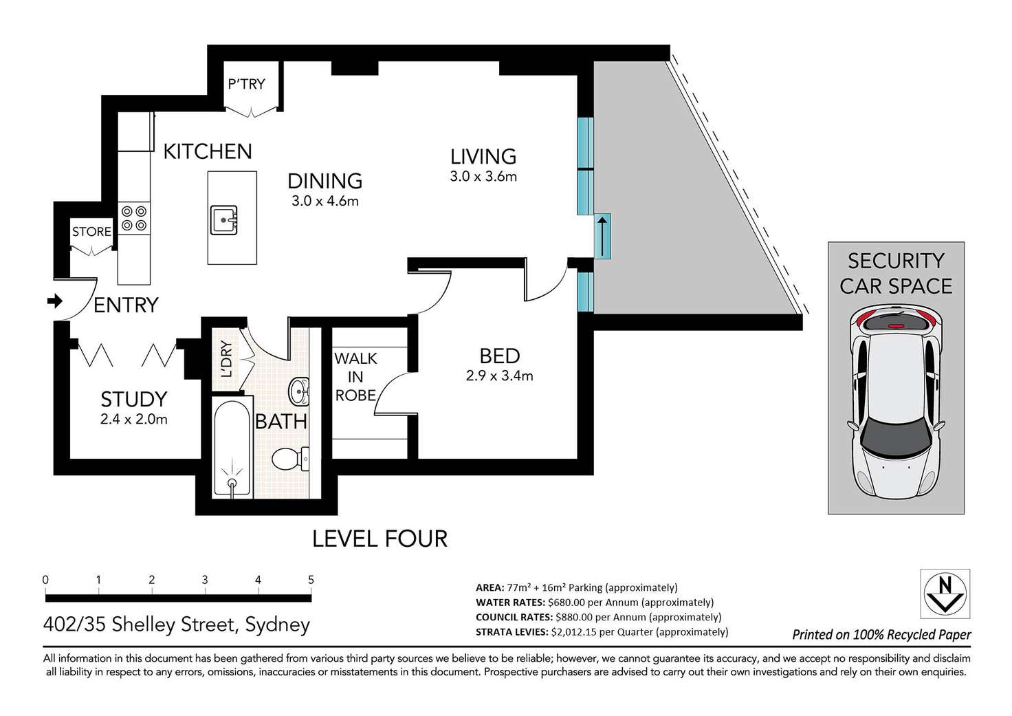 Floorplan of Homely apartment listing, 402/35 Shelley Street, Sydney NSW 2000