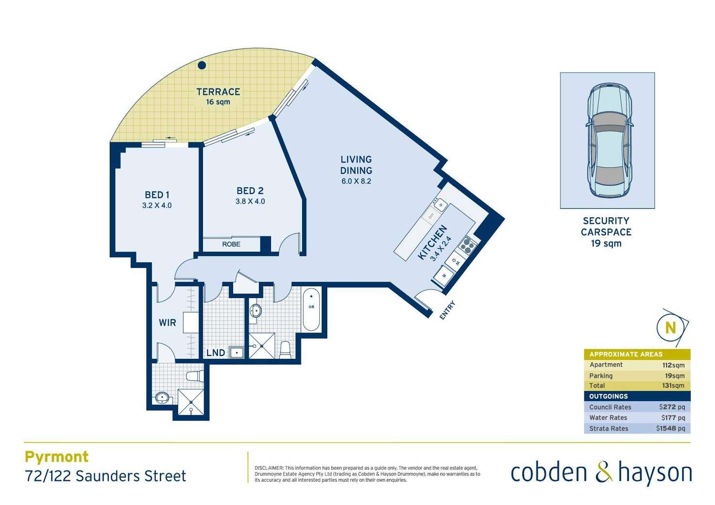 Floorplan of Homely apartment listing, 72/122 Saunders Street, Pyrmont NSW 2009