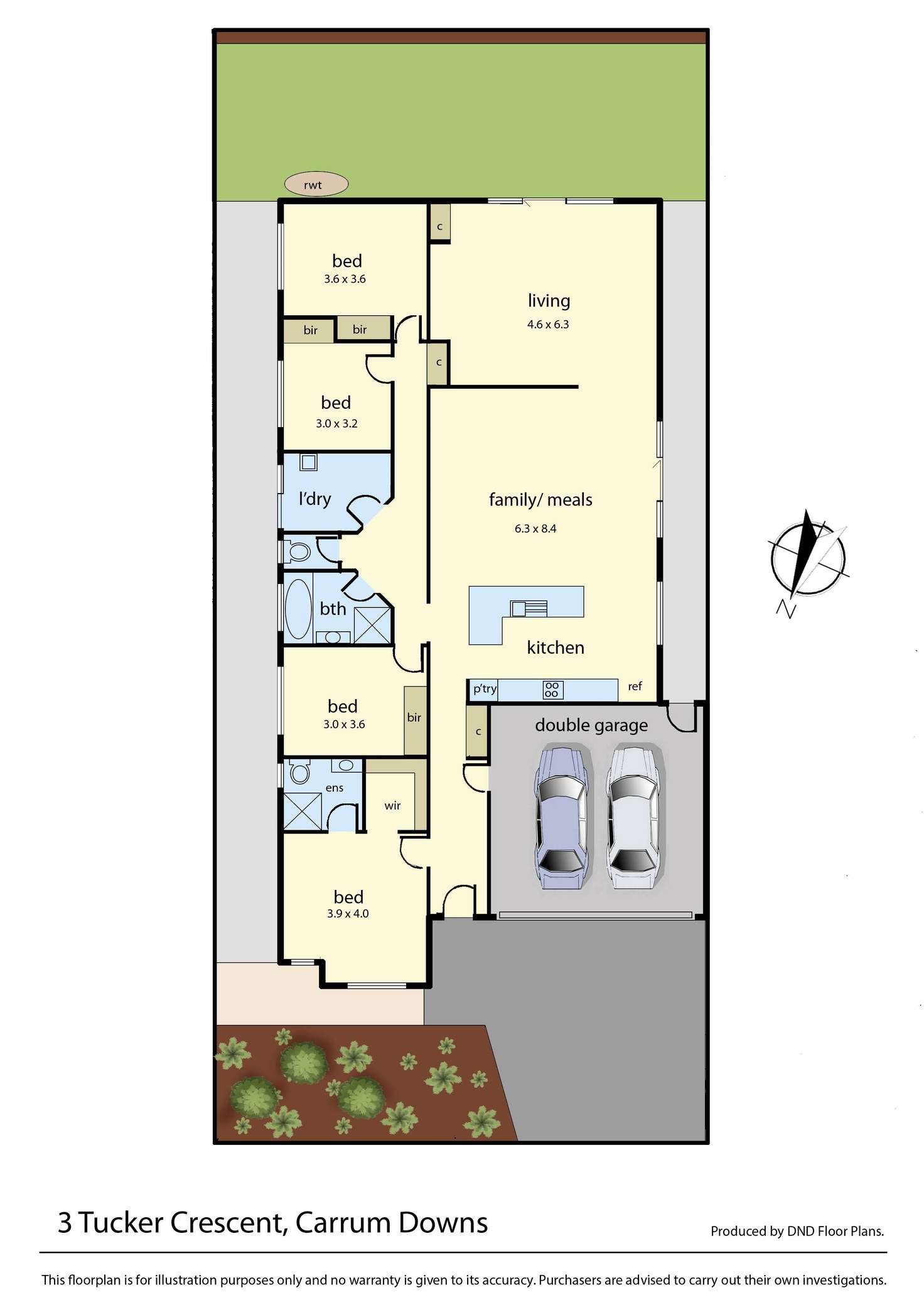 Floorplan of Homely house listing, 3 Tucker Boulevard, Carrum Downs VIC 3201