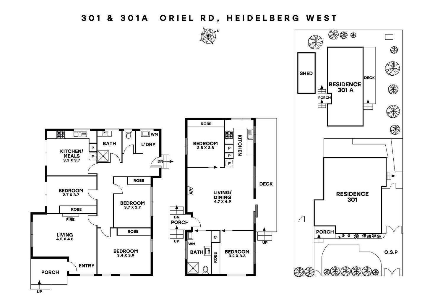 Floorplan of Homely house listing, 301&301A Oriel Road, Heidelberg West VIC 3081