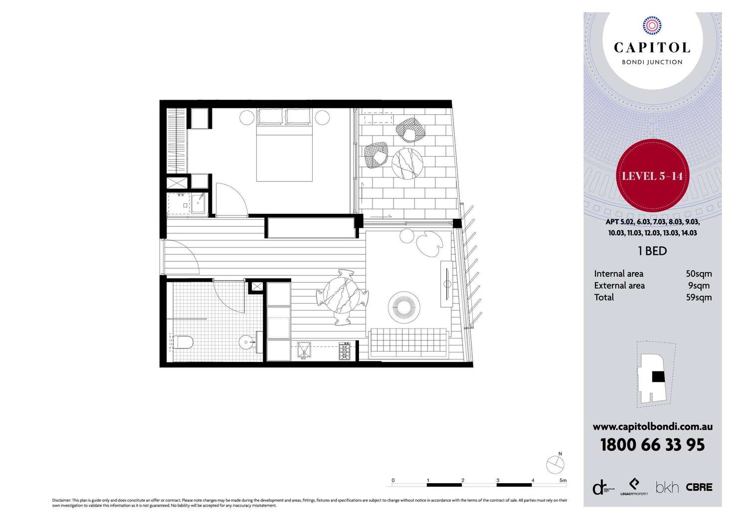 Floorplan of Homely apartment listing, 703/253 Oxford Street, Bondi Junction NSW 2022