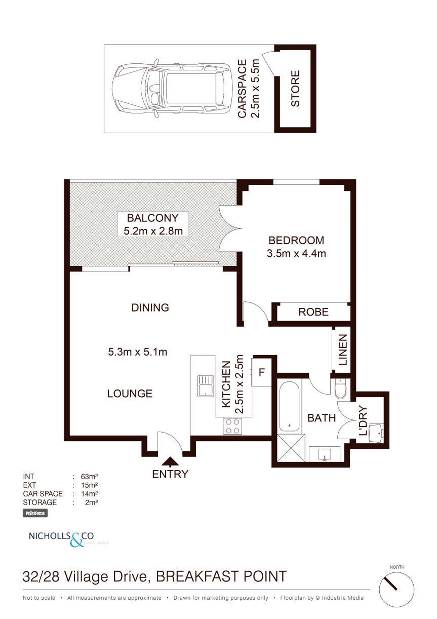 Floorplan of Homely apartment listing, 32/28 Village Drive, Breakfast Point NSW 2137