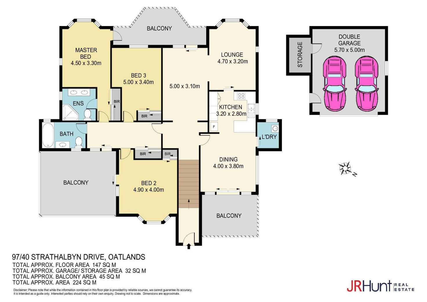 Floorplan of Homely townhouse listing, 97/40 Strathalbyn Drive, Oatlands NSW 2117