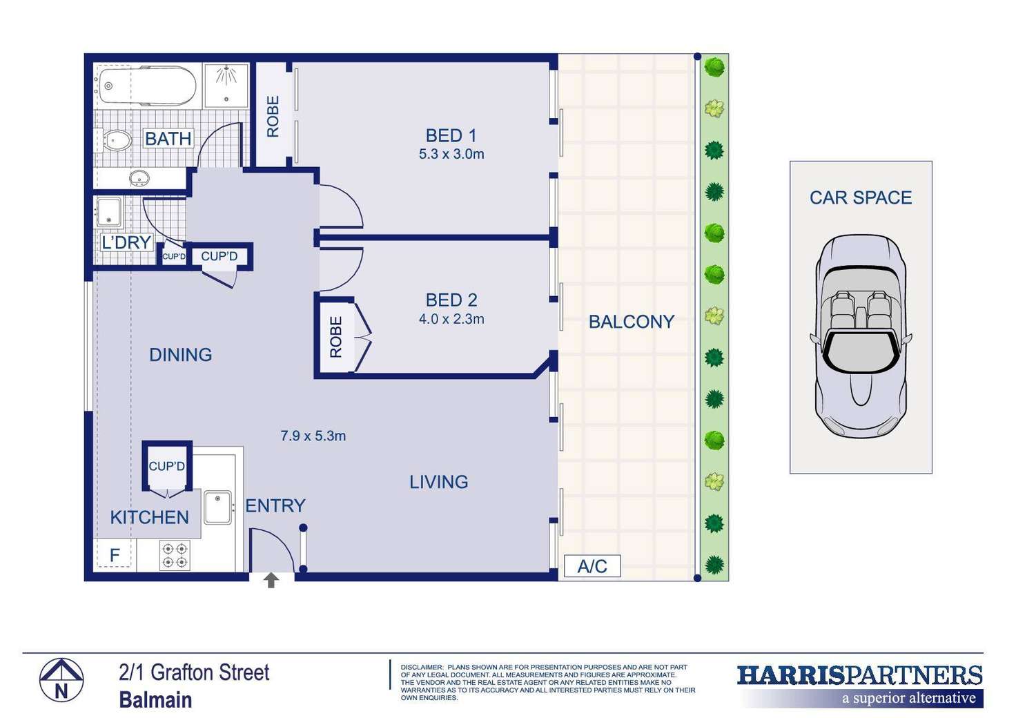 Floorplan of Homely house listing, 2/1-13 Grafton Street, Balmain NSW 2041