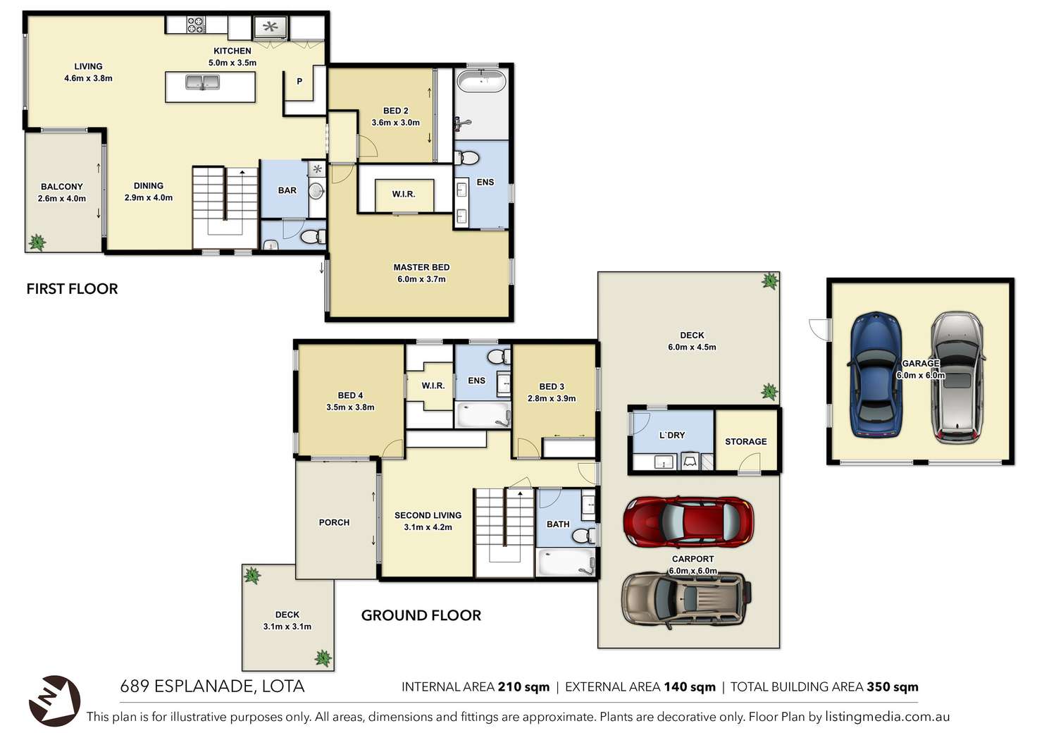 Floorplan of Homely house listing, 689 Esplanade, Lota QLD 4179