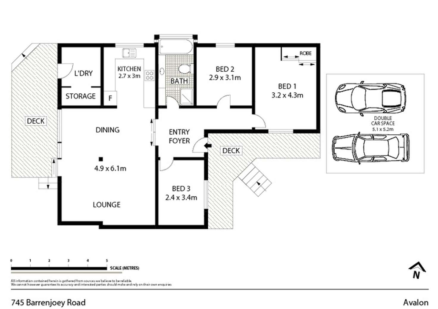 Floorplan of Homely semiDetached listing, 745 Barrenjoey Road, Avalon Beach NSW 2107