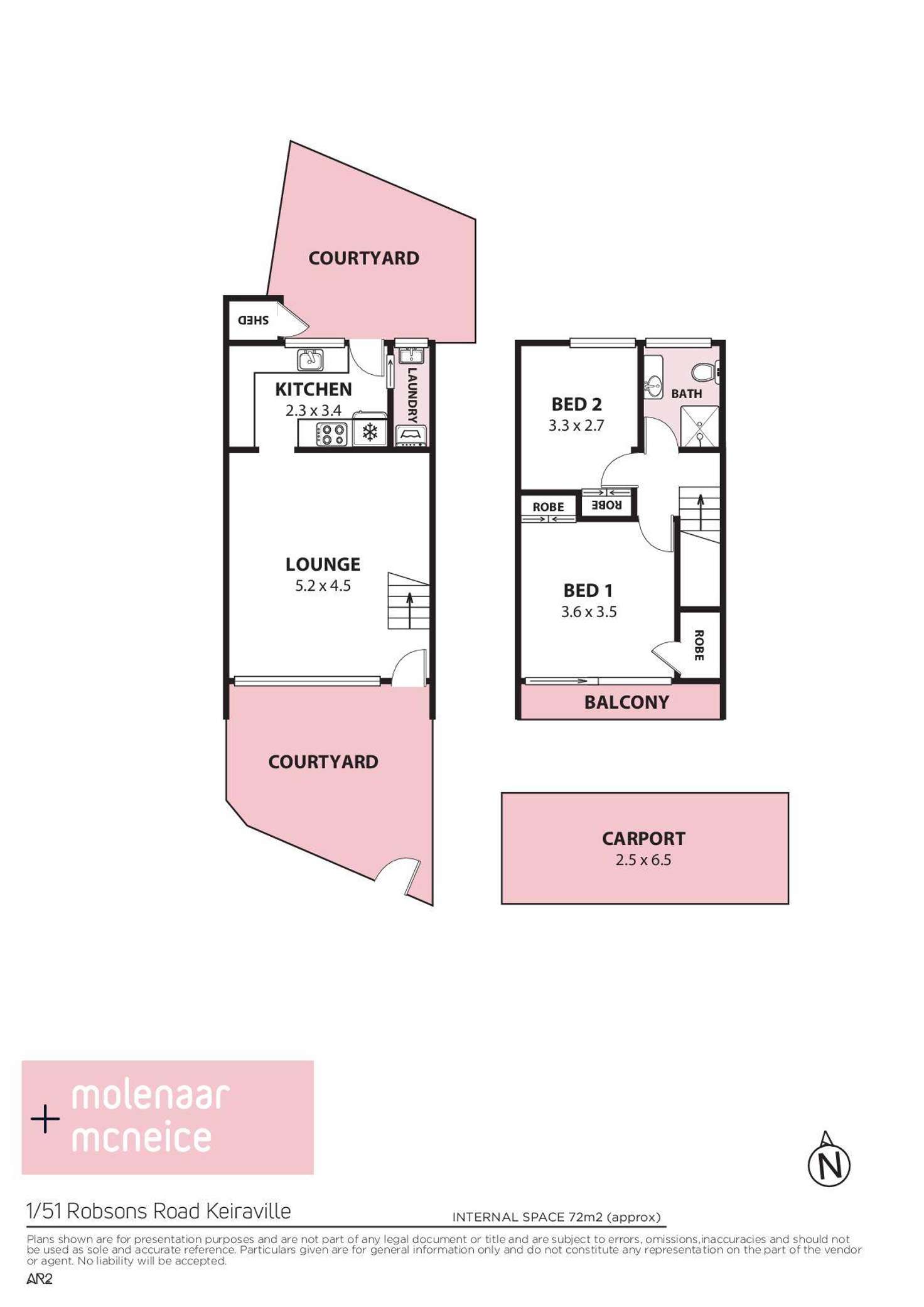 Floorplan of Homely townhouse listing, 1/51 Robsons Road, Keiraville NSW 2500