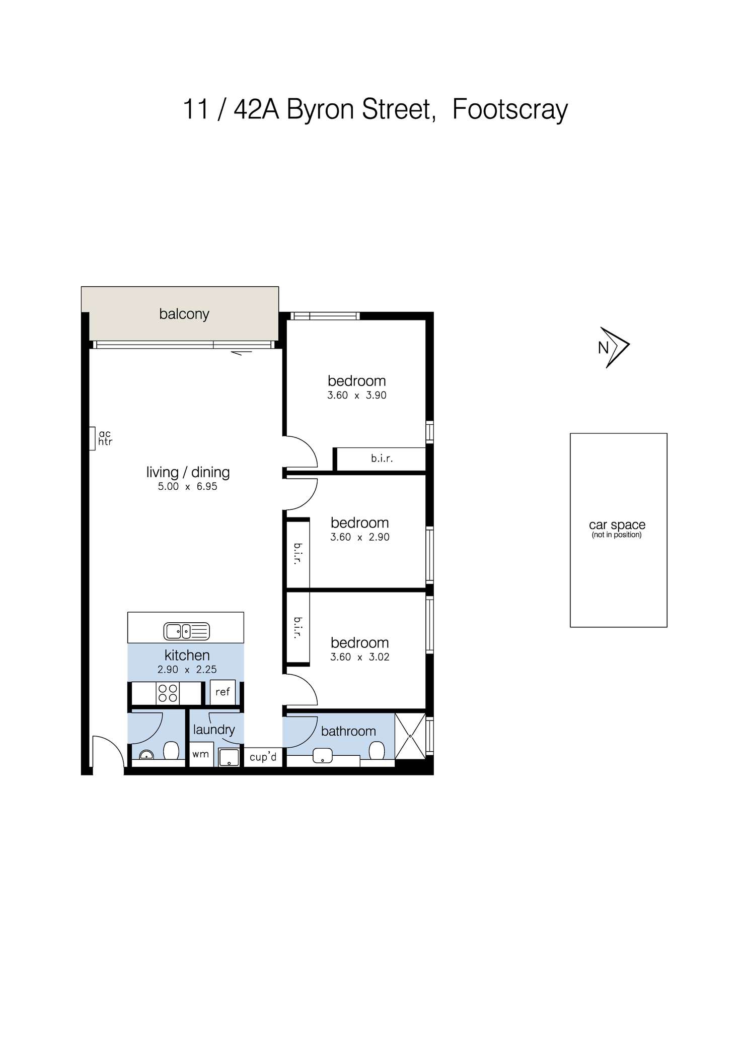 Floorplan of Homely apartment listing, 11/42A Byron Street, Footscray VIC 3011