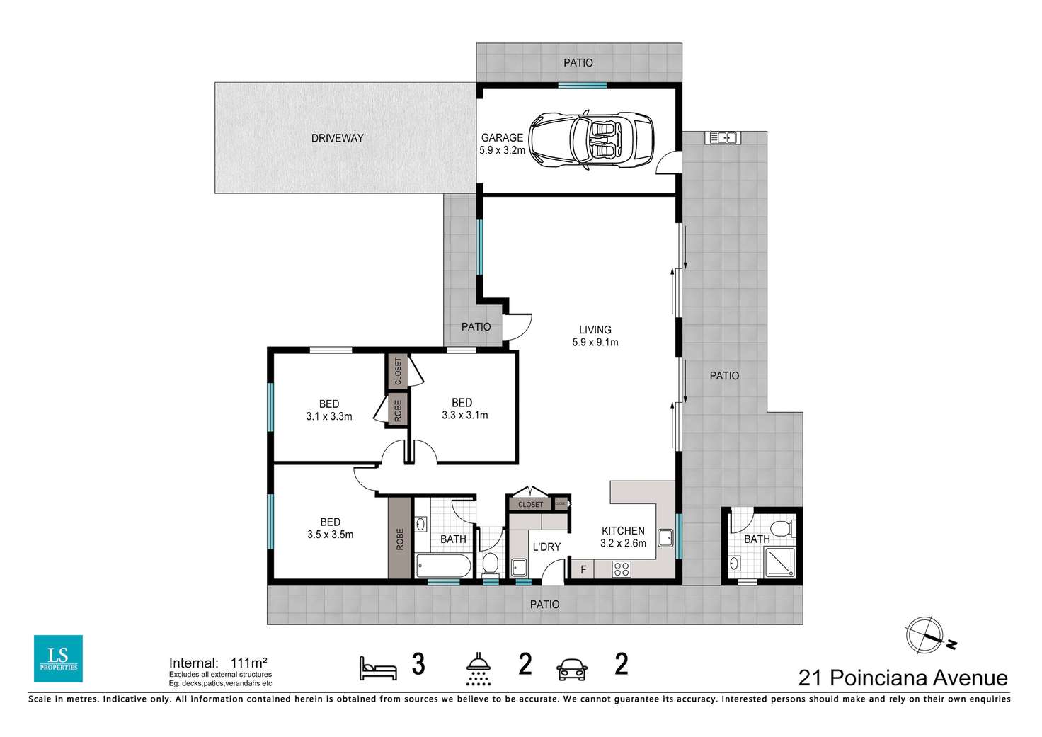 Floorplan of Homely house listing, 21 Poinciana Avenue, Bogangar NSW 2488