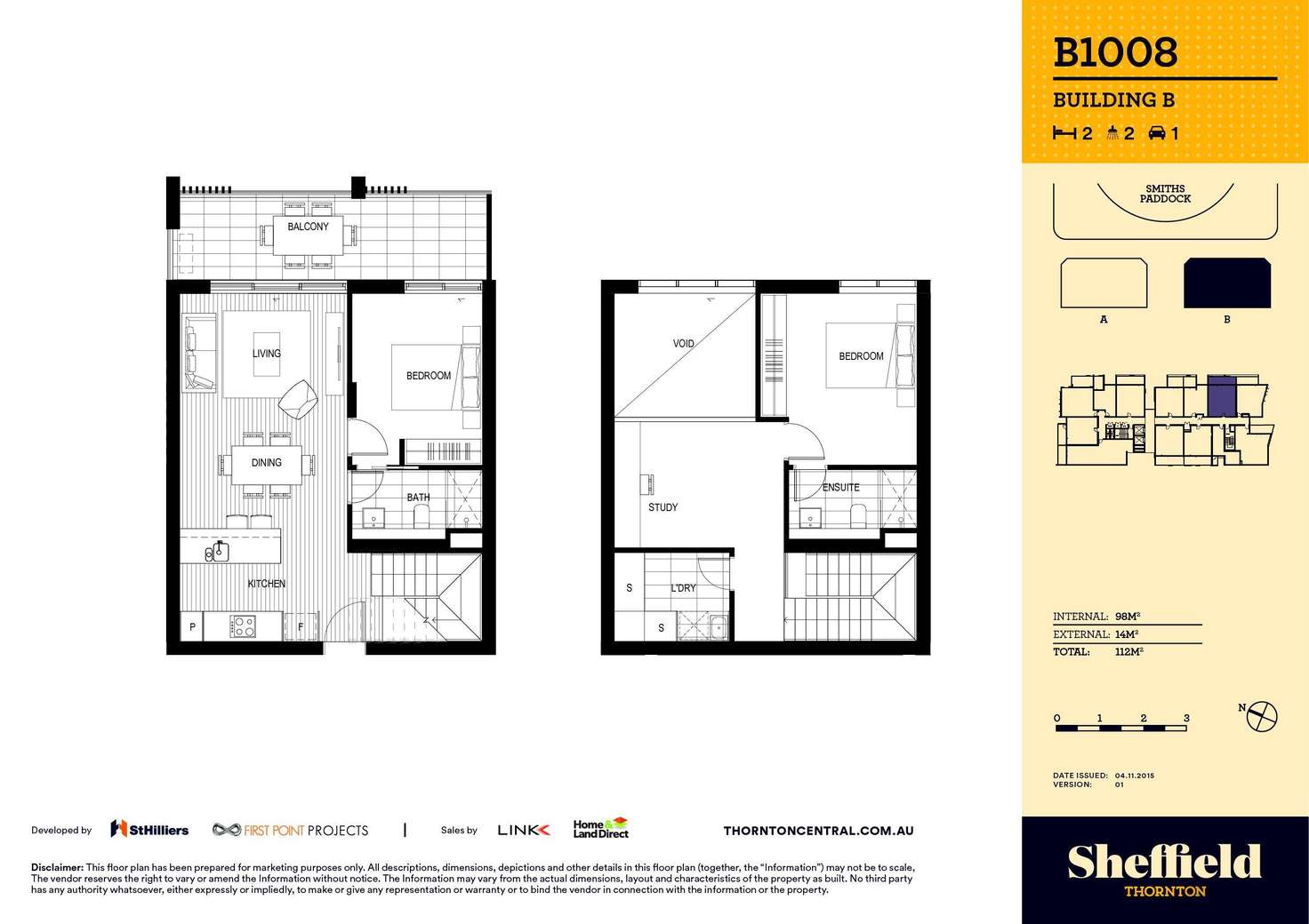 Floorplan of Homely apartment listing, 1008/10 Aviators Way, Penrith NSW 2750