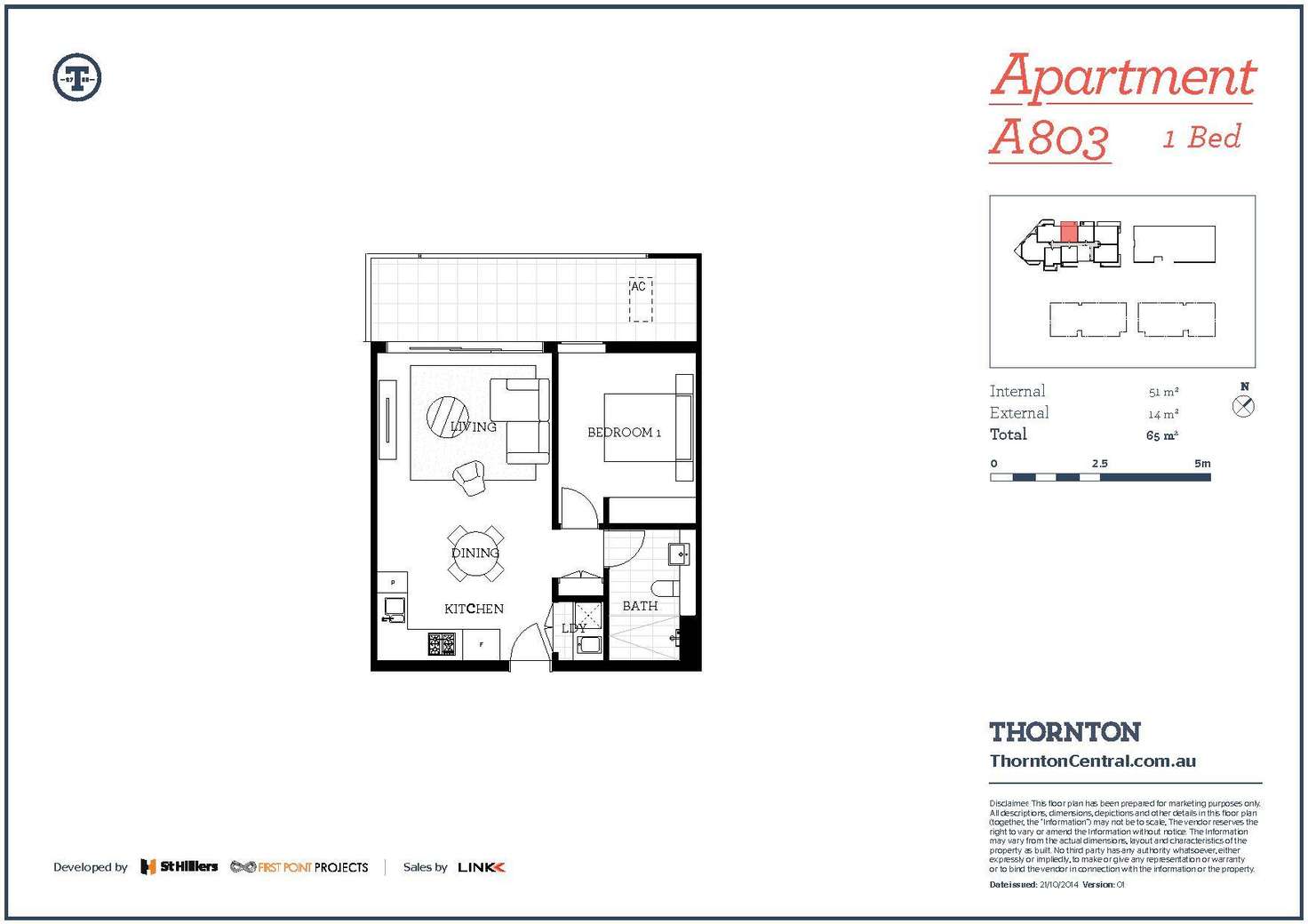 Floorplan of Homely apartment listing, 803/101A Lord Sheffield Circuit, Penrith NSW 2750