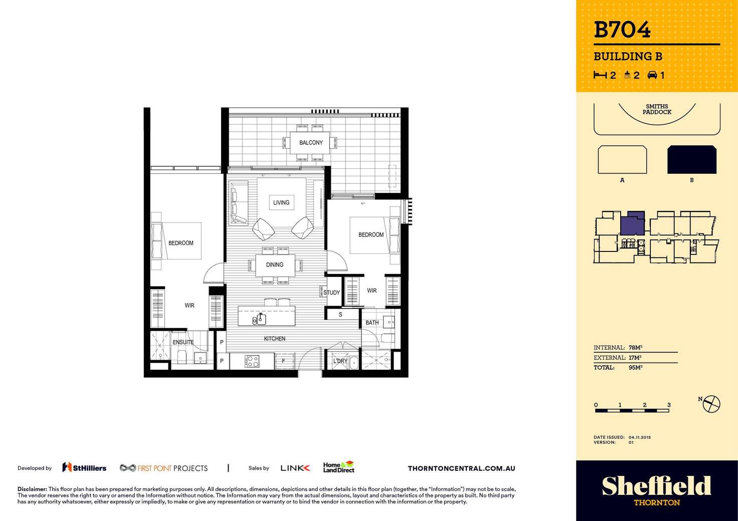 Floorplan of Homely apartment listing, 704/10 Aviators Way, Penrith NSW 2750