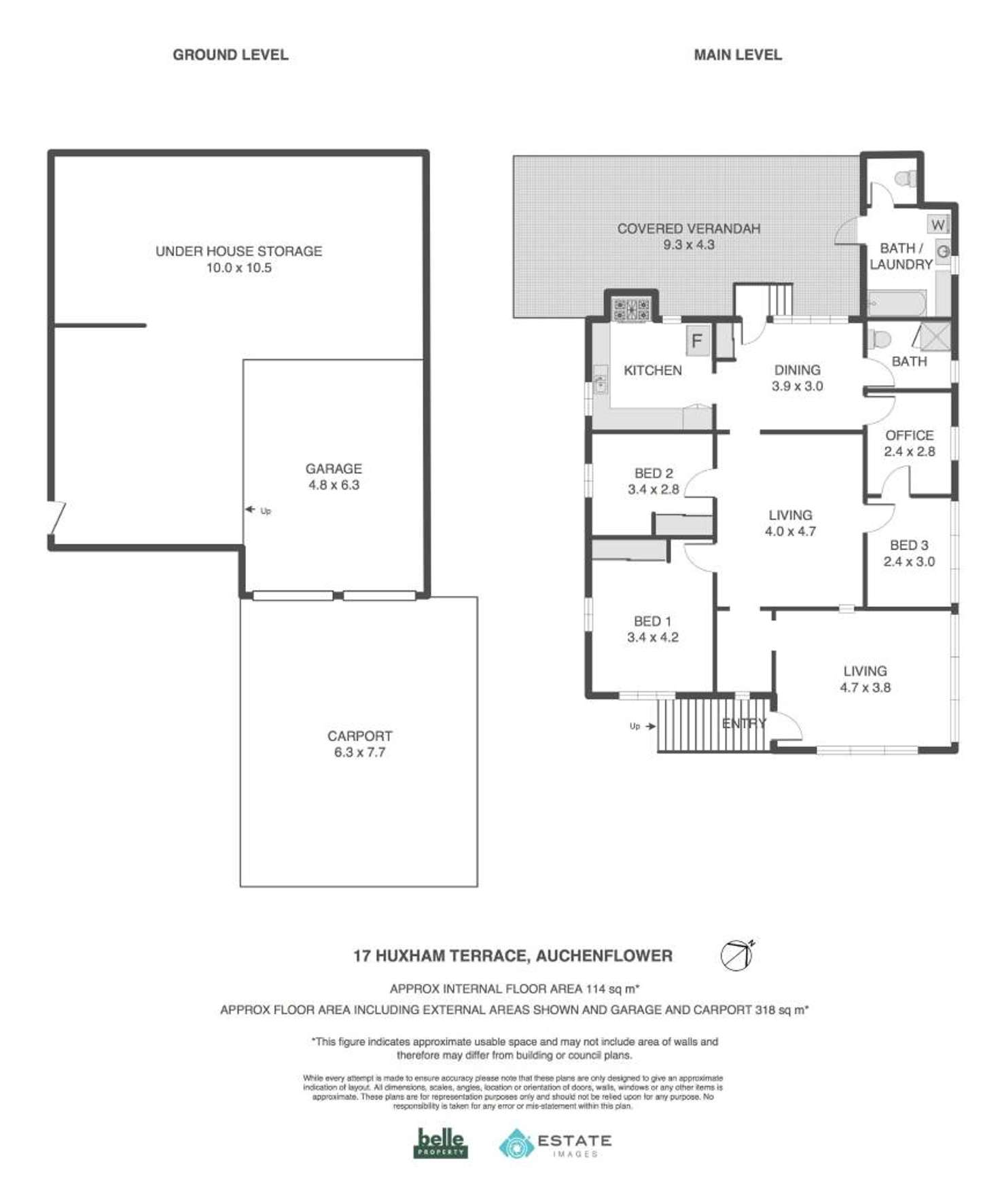 Floorplan of Homely house listing, 17 Huxham Terrace, Auchenflower QLD 4066