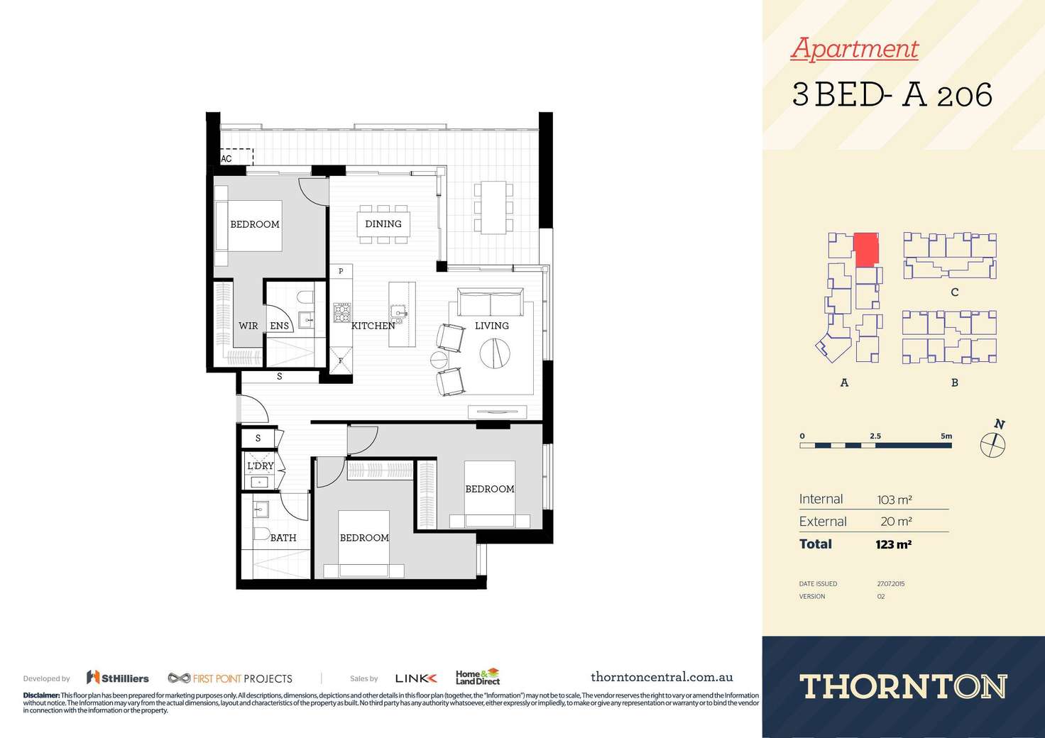 Floorplan of Homely apartment listing, 206/81A Lord Sheffield Circuit, Penrith NSW 2750