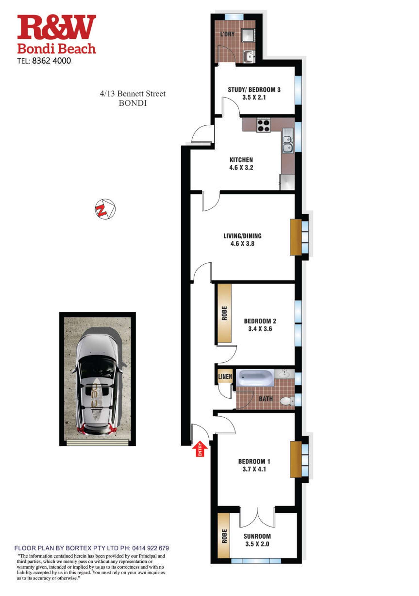 Floorplan of Homely apartment listing, 4/13 Bennett Street, Bondi NSW 2026