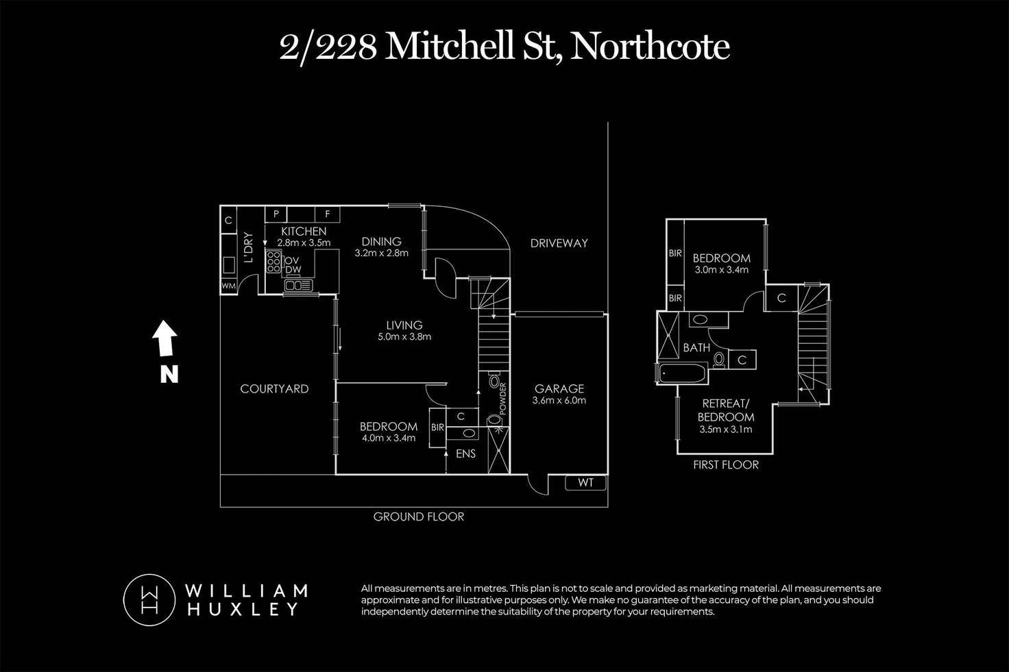 Floorplan of Homely townhouse listing, 2/228 Mitchell Street, Northcote VIC 3070
