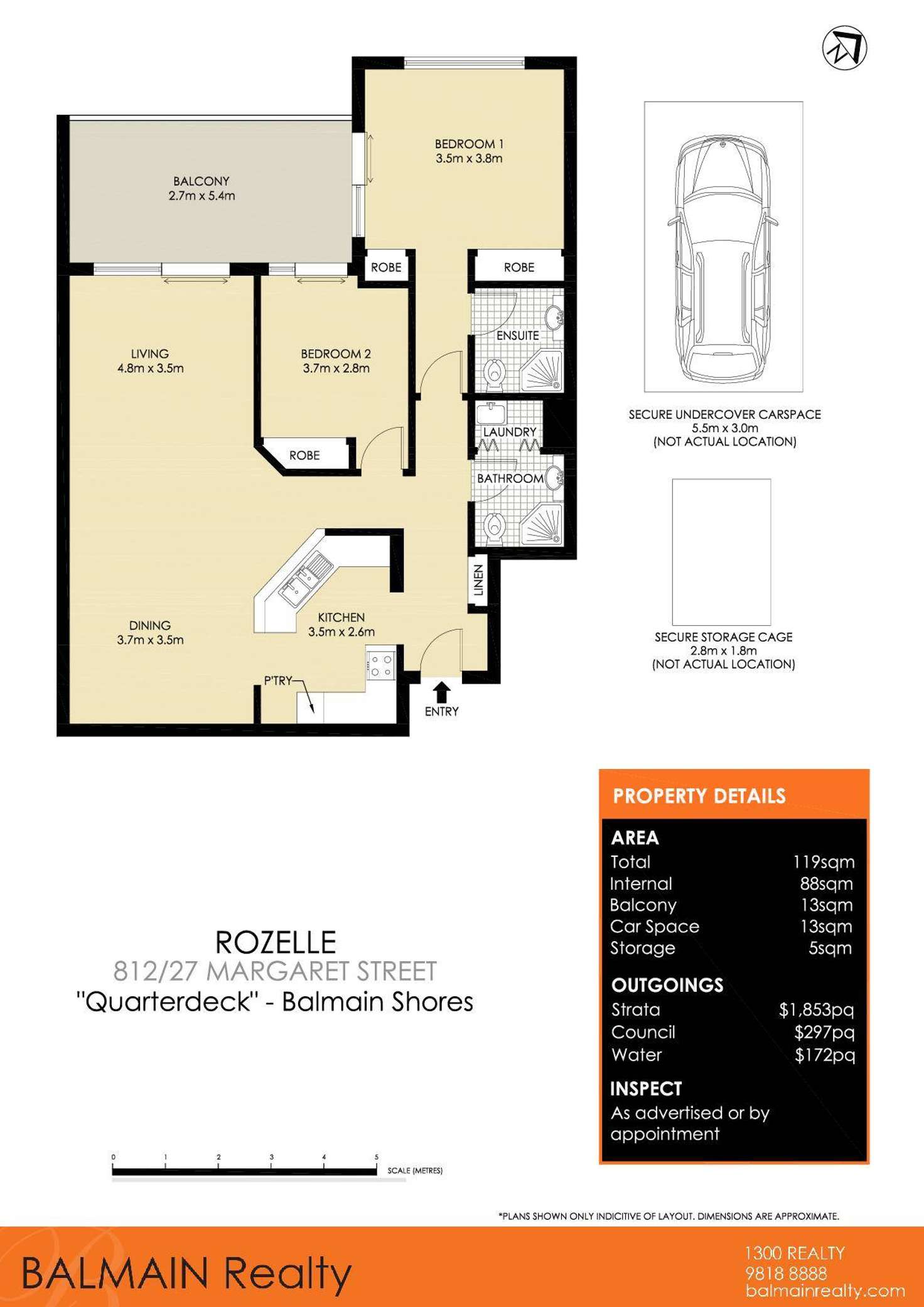 Floorplan of Homely apartment listing, 812/27 Margaret Street, Rozelle NSW 2039