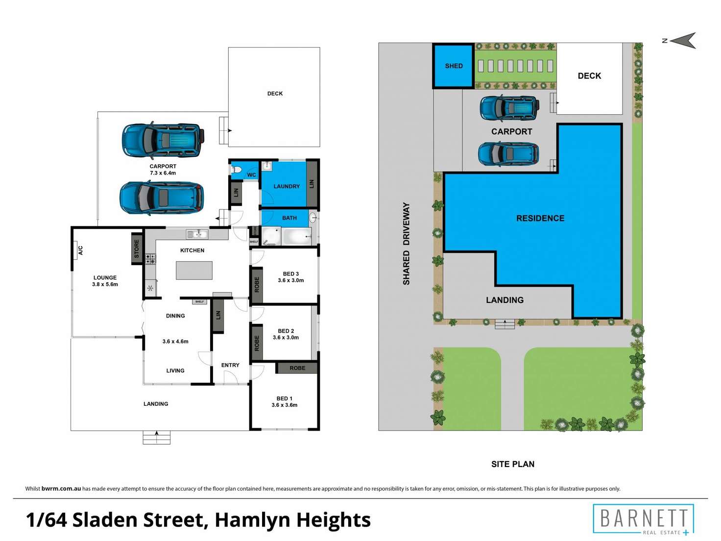 Floorplan of Homely unit listing, 1/64 Sladen Street, Hamlyn Heights VIC 3215