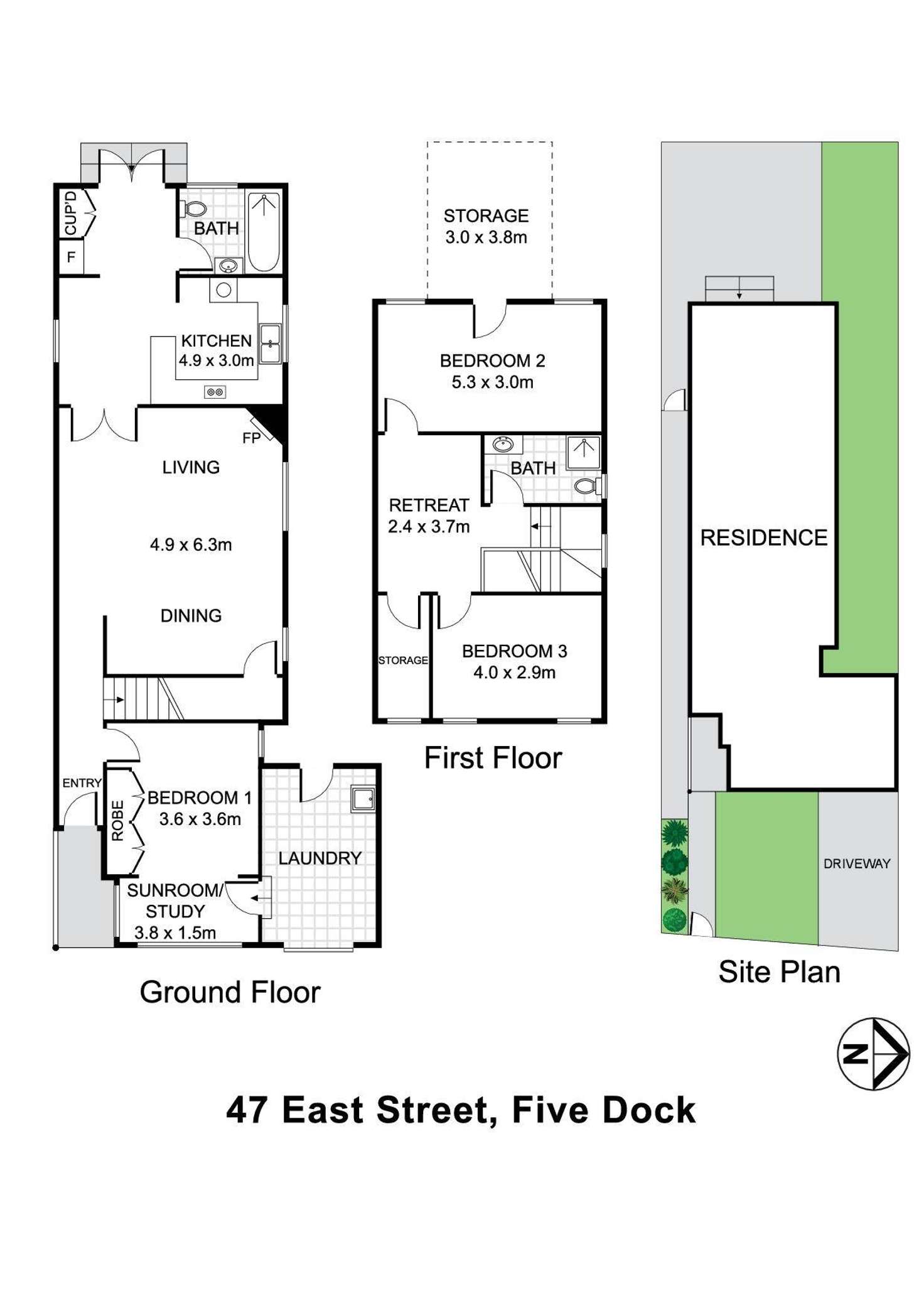 Floorplan of Homely house listing, 47 East Street, Five Dock NSW 2046