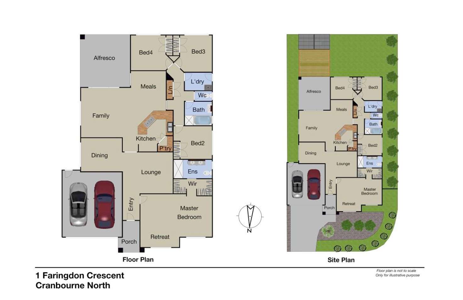 Floorplan of Homely house listing, 1 Faringdon Crescent, Cranbourne North VIC 3977