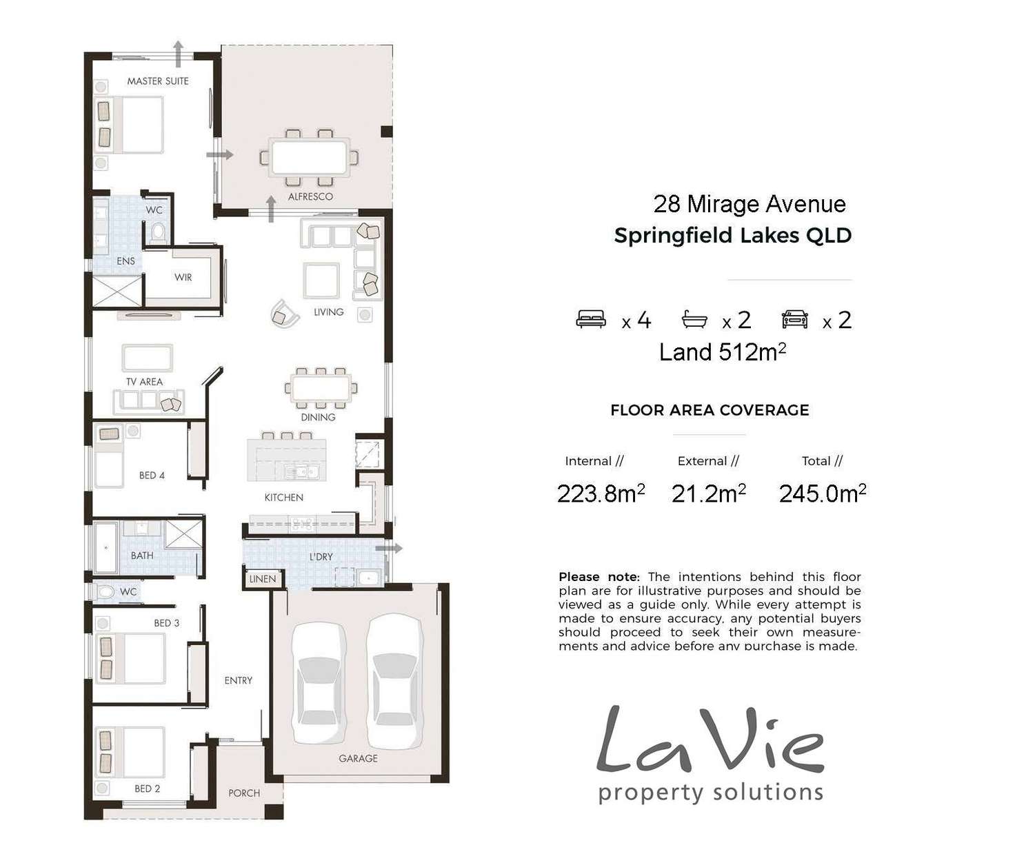 Floorplan of Homely house listing, 28 Mirage Avenue, Springfield Lakes QLD 4300