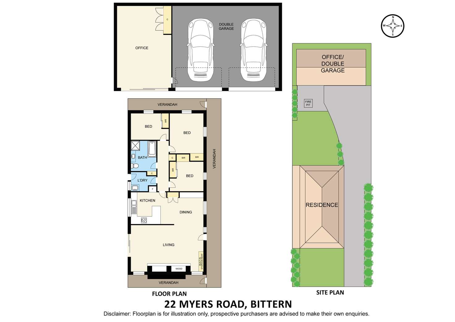 Floorplan of Homely house listing, 22 Myers Road, Bittern VIC 3918