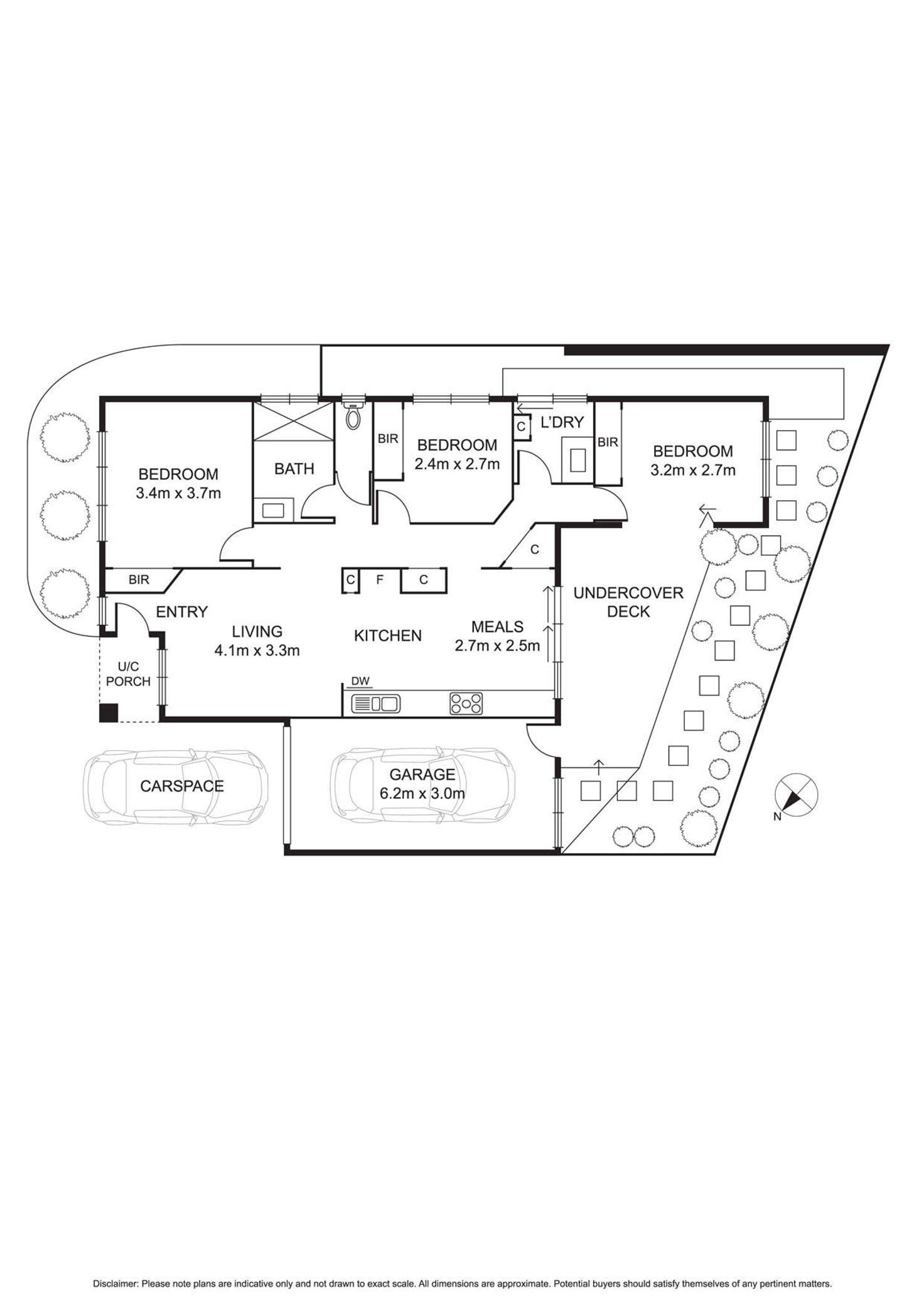 Floorplan of Homely unit listing, 2/4 Jelf Court, Fawkner VIC 3060