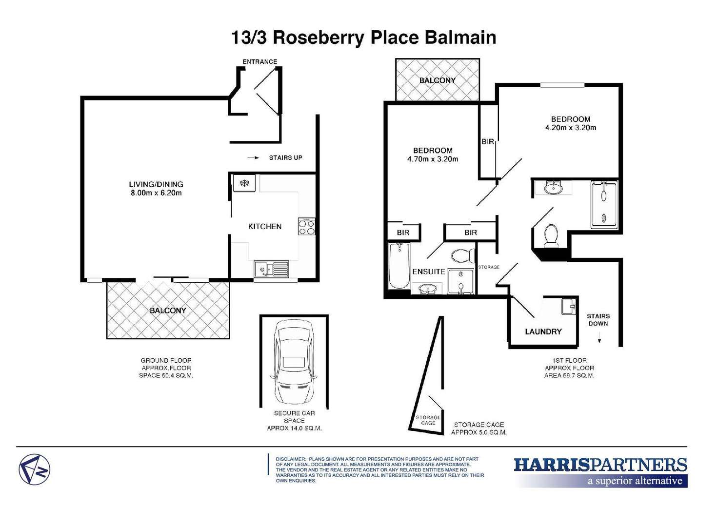 Floorplan of Homely unit listing, 13/3 Rosebery Place, Balmain NSW 2041