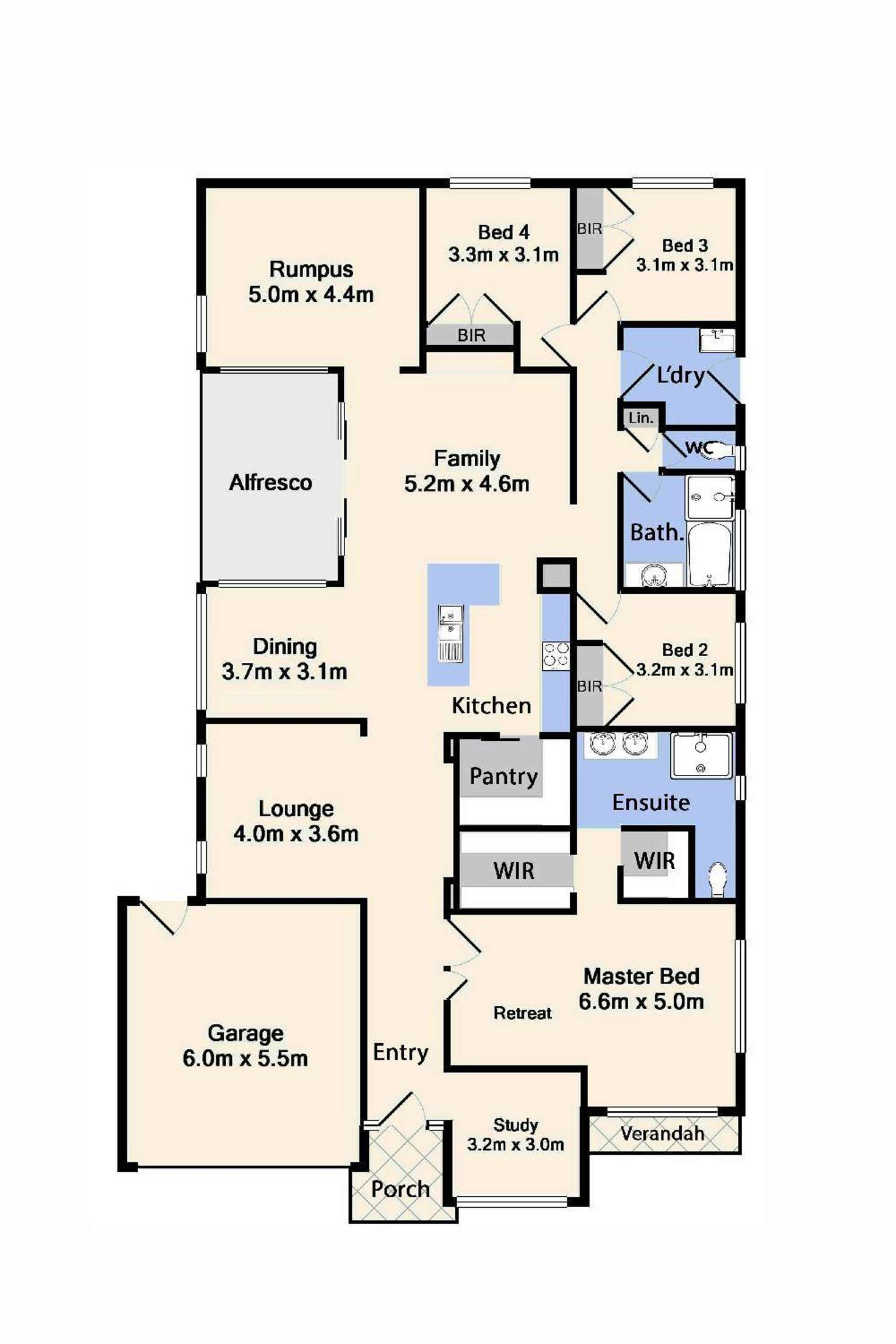 Floorplan of Homely house listing, 26 Blairgowrie Drive, Craigieburn VIC 3064